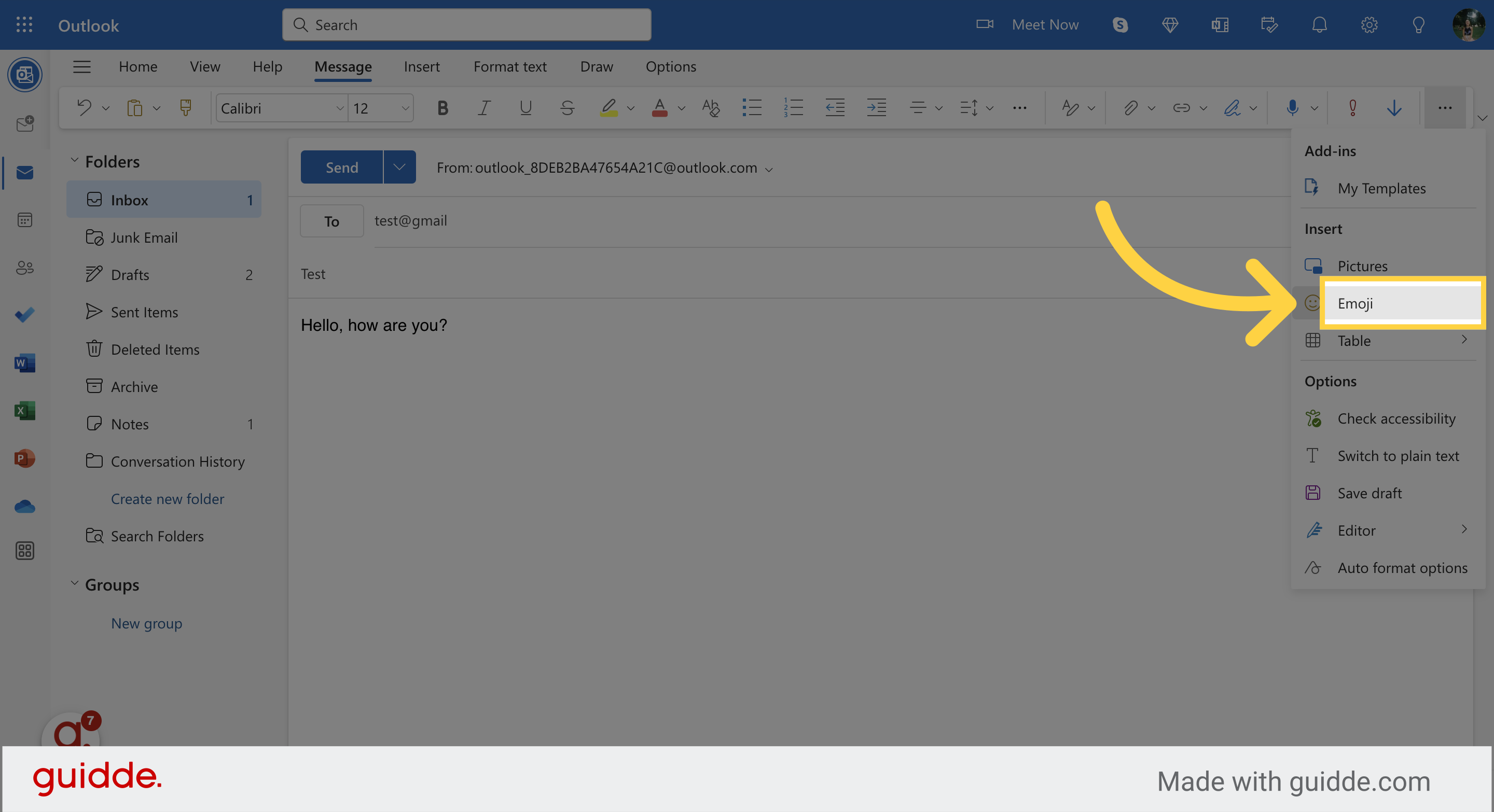 Adding emojis in Outlook: a step-by-step guide.