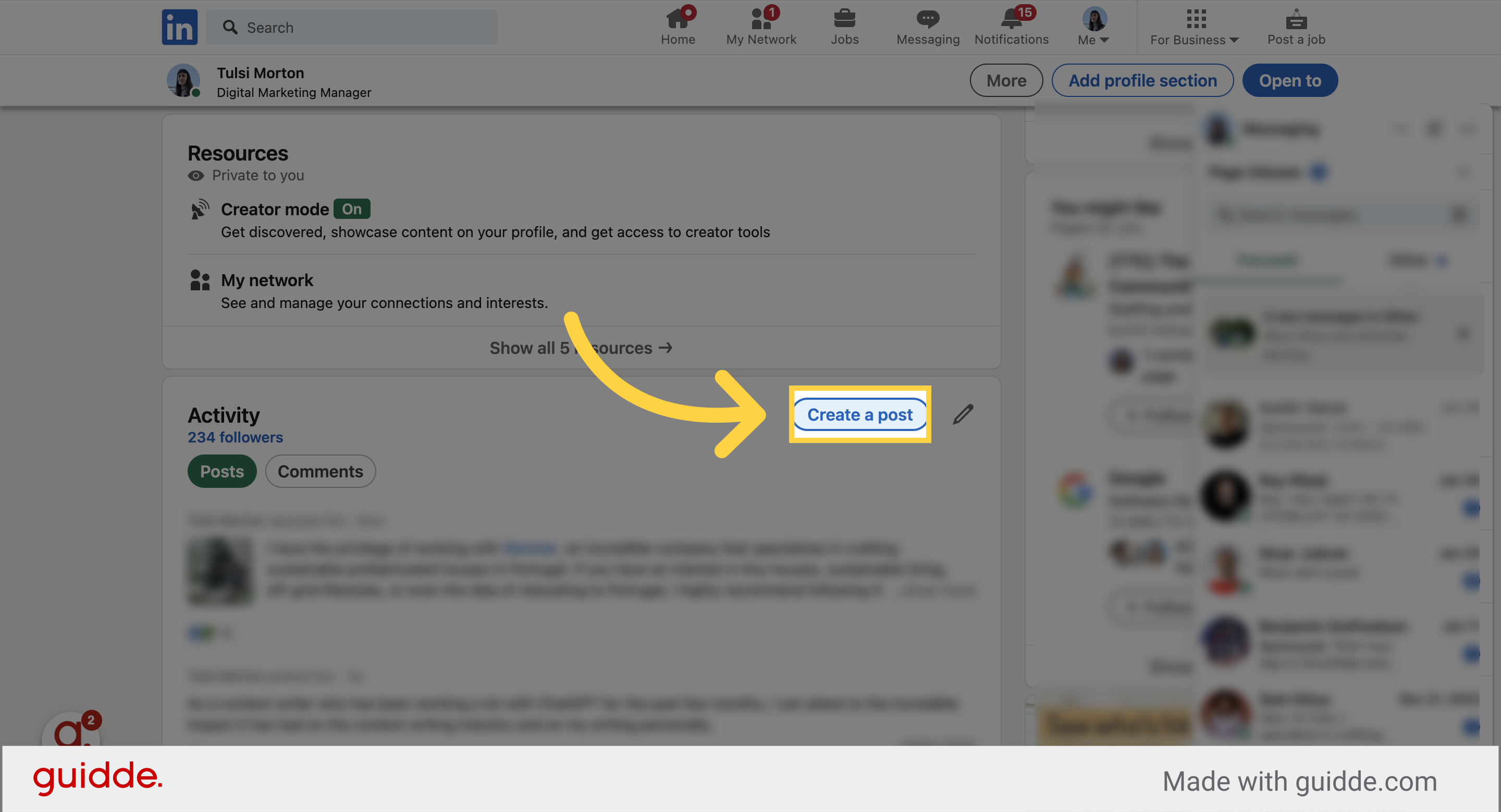 How to create and publish a post on LinkedIn - Guidde | Gallery