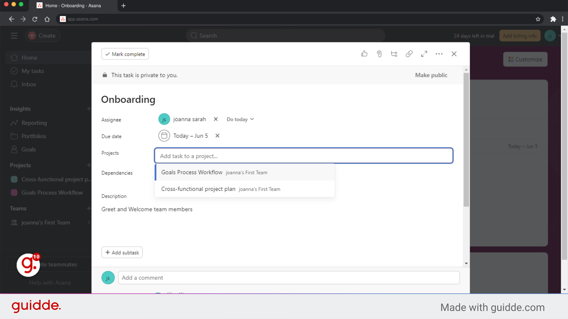 How to set up deadlines, dependencies, and milestones in Asana - Guidde ...