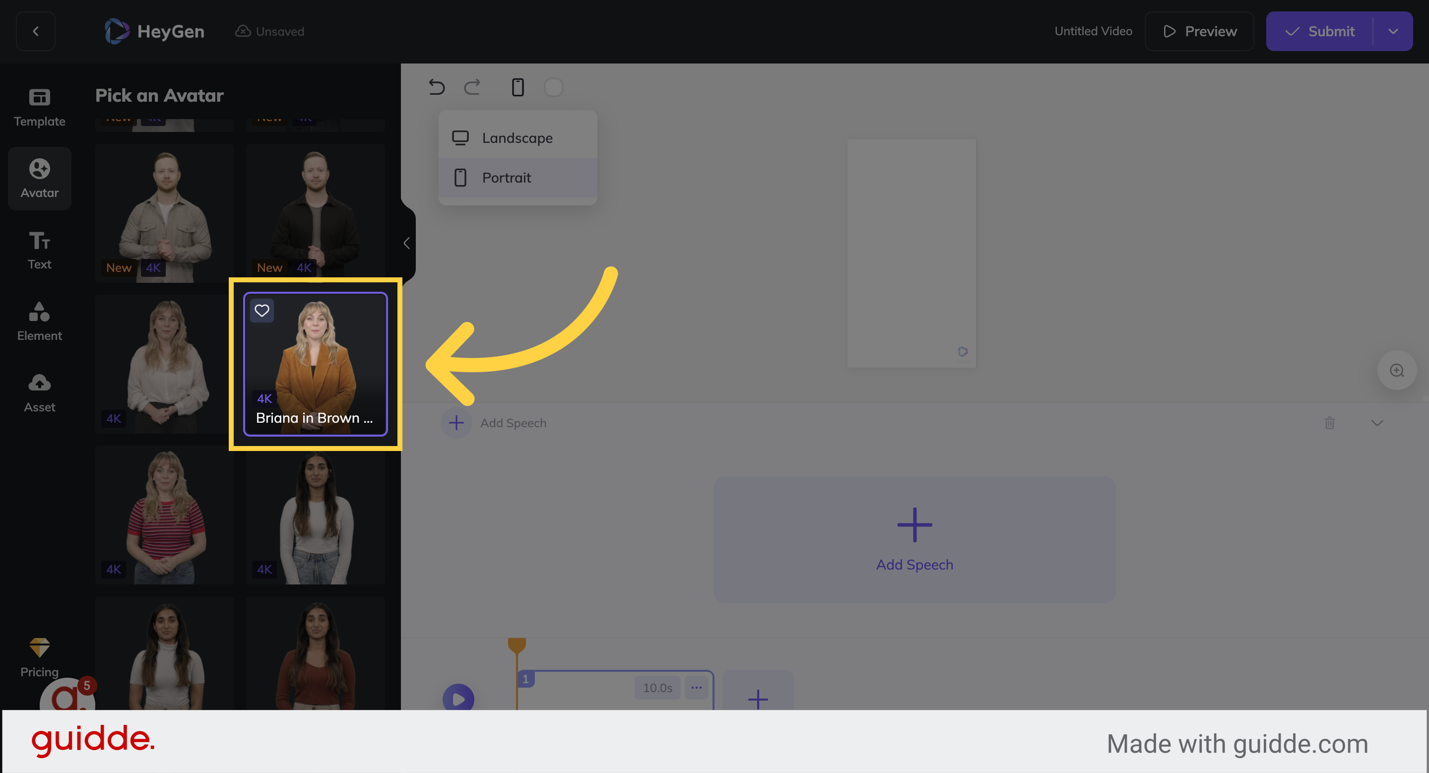 Heygen Tutorial How to create a portrait video on HeyGen - Guidde | Gallery