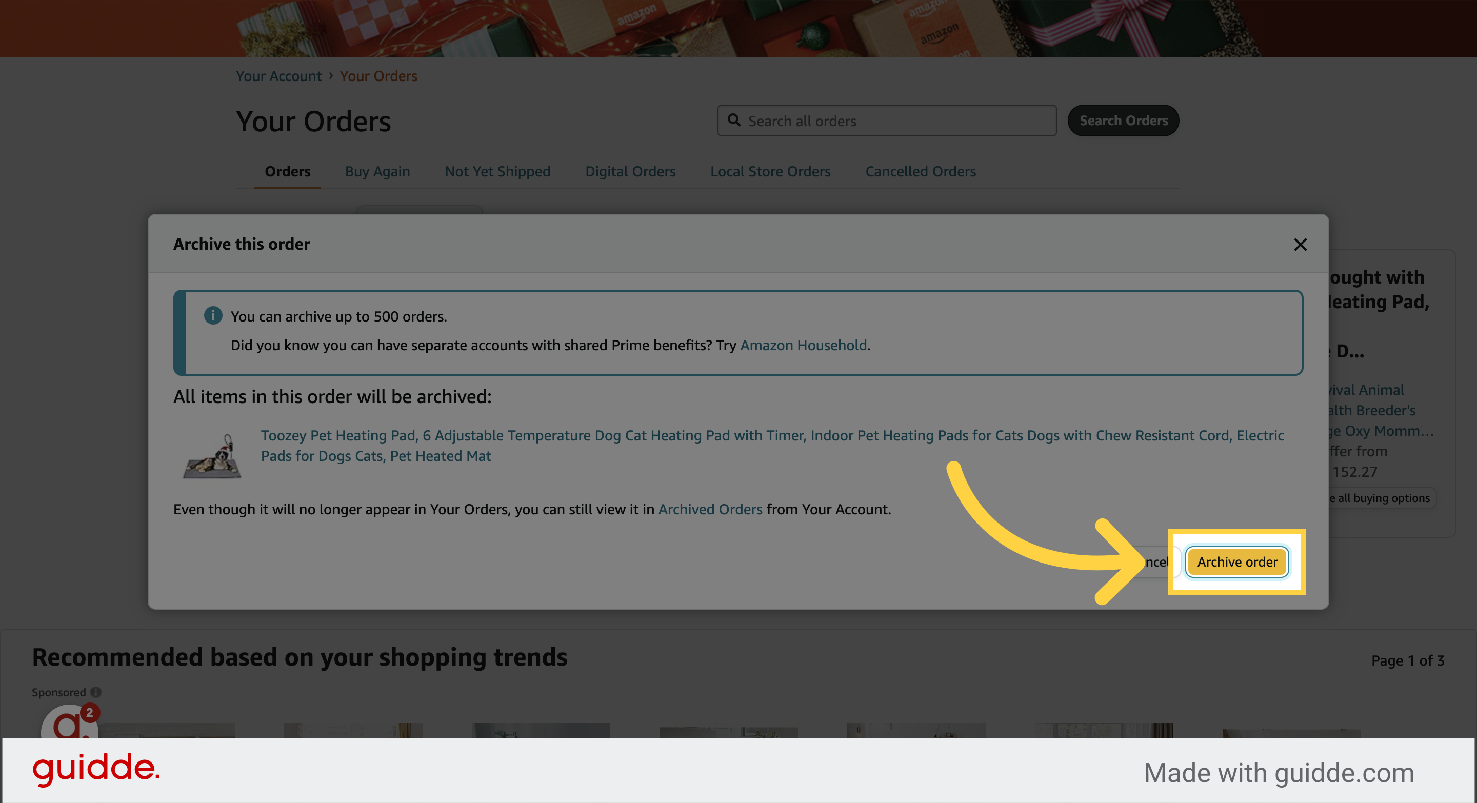 How to Hide Amazon Orders Guidde Gallery