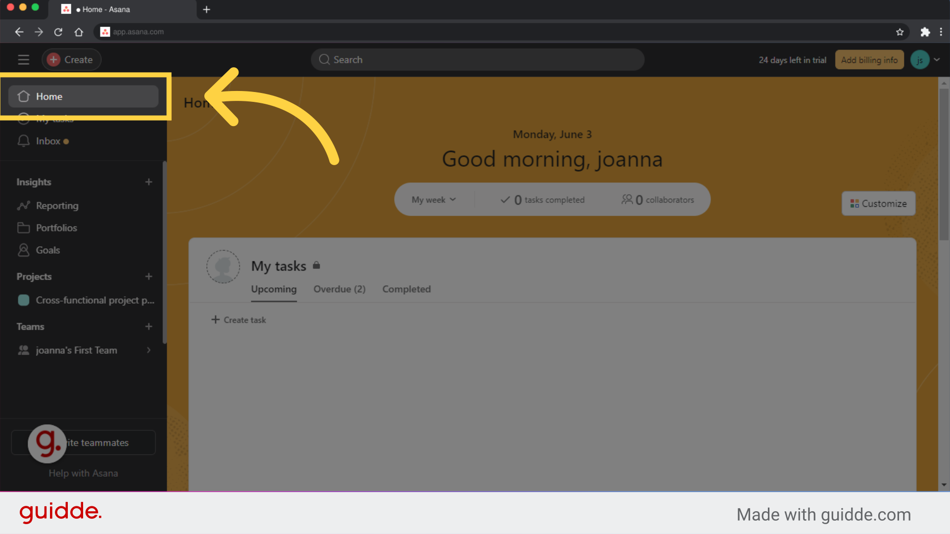 How to create tasks in Asana - Guidde | Gallery