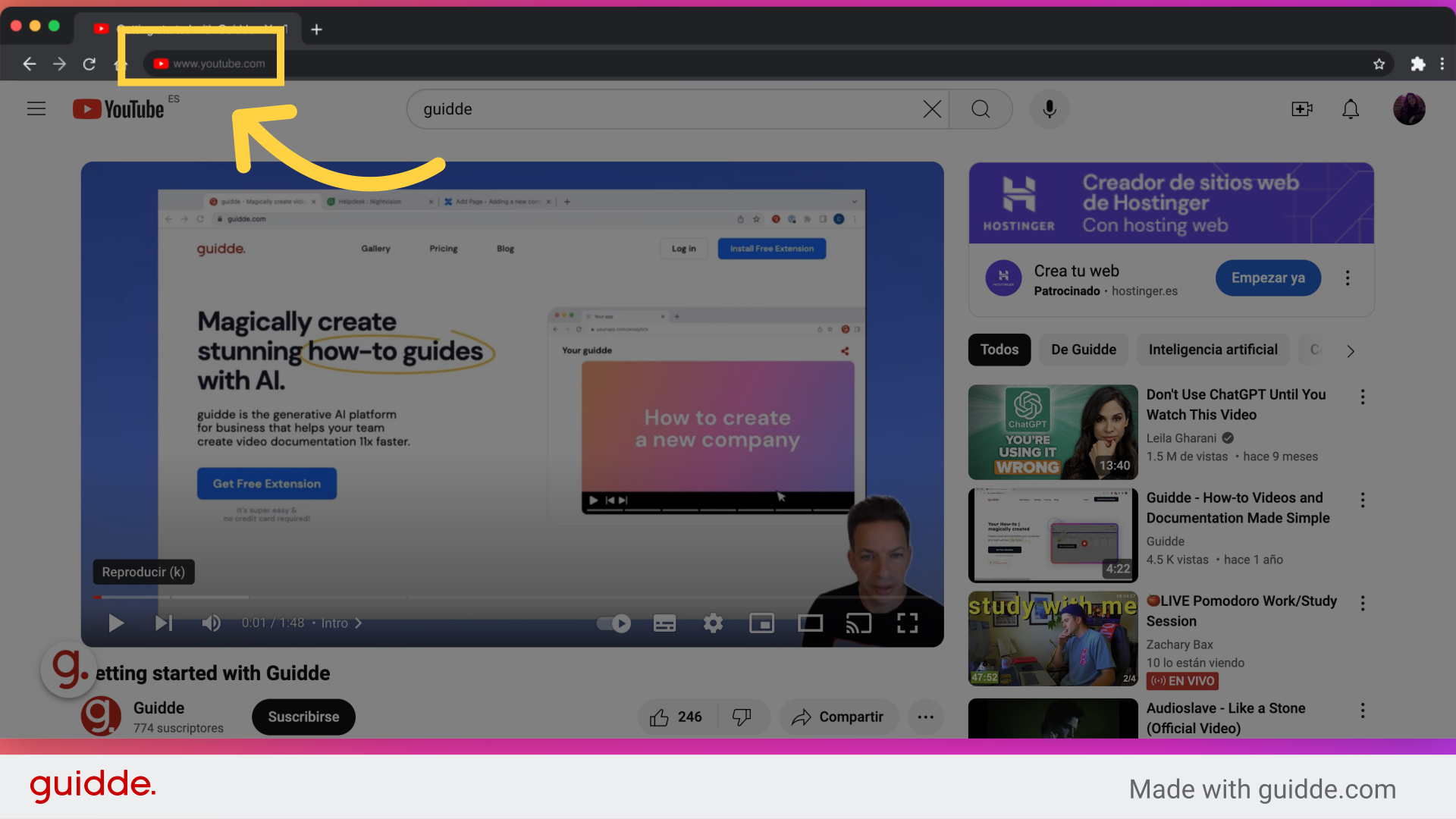 How to download a Youtube video - Guidde | Gallery