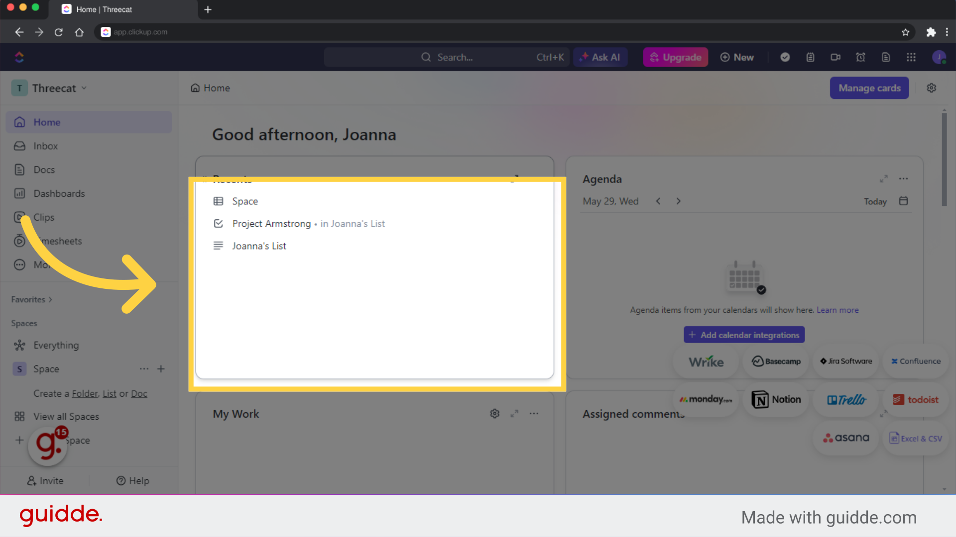 How to create and organize tasks in ClickUp - Guidde | Gallery