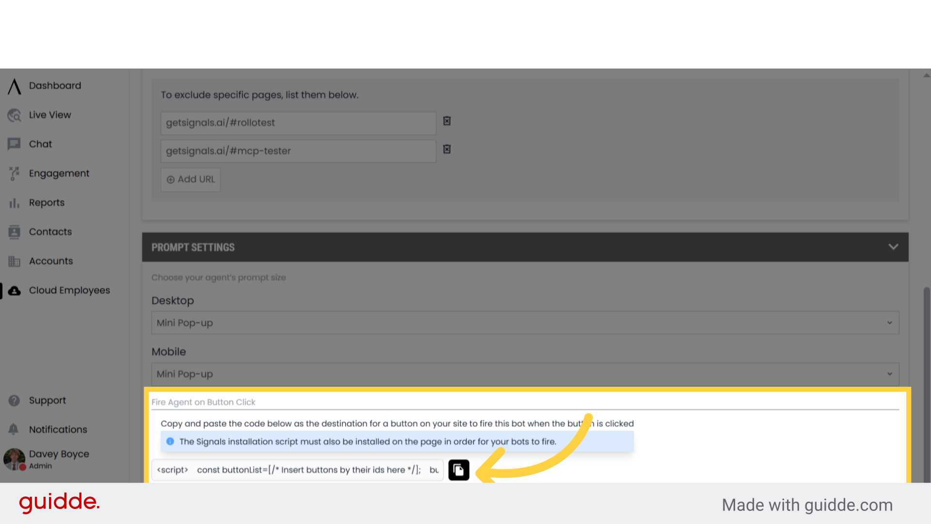 Agent Analysis and Configuration - Signals Help Docs