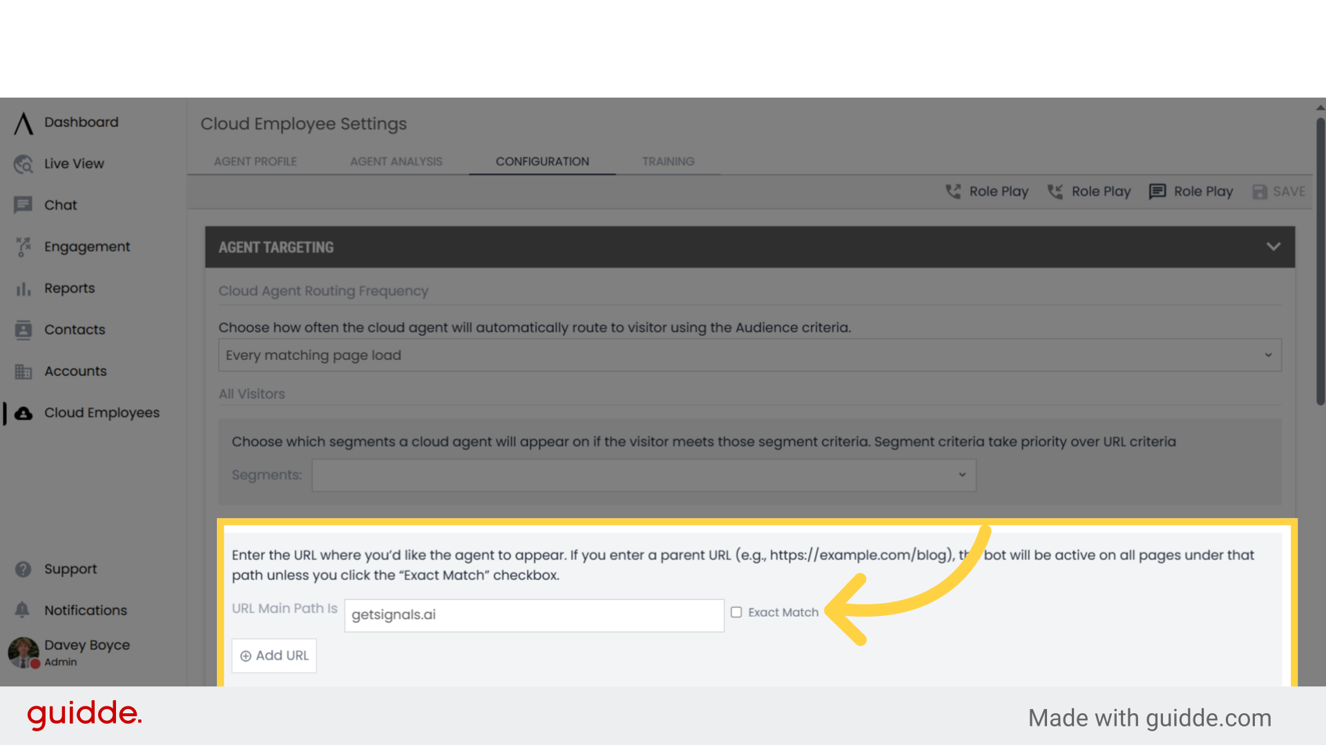 Agent Analysis and Configuration - Signals Help Docs