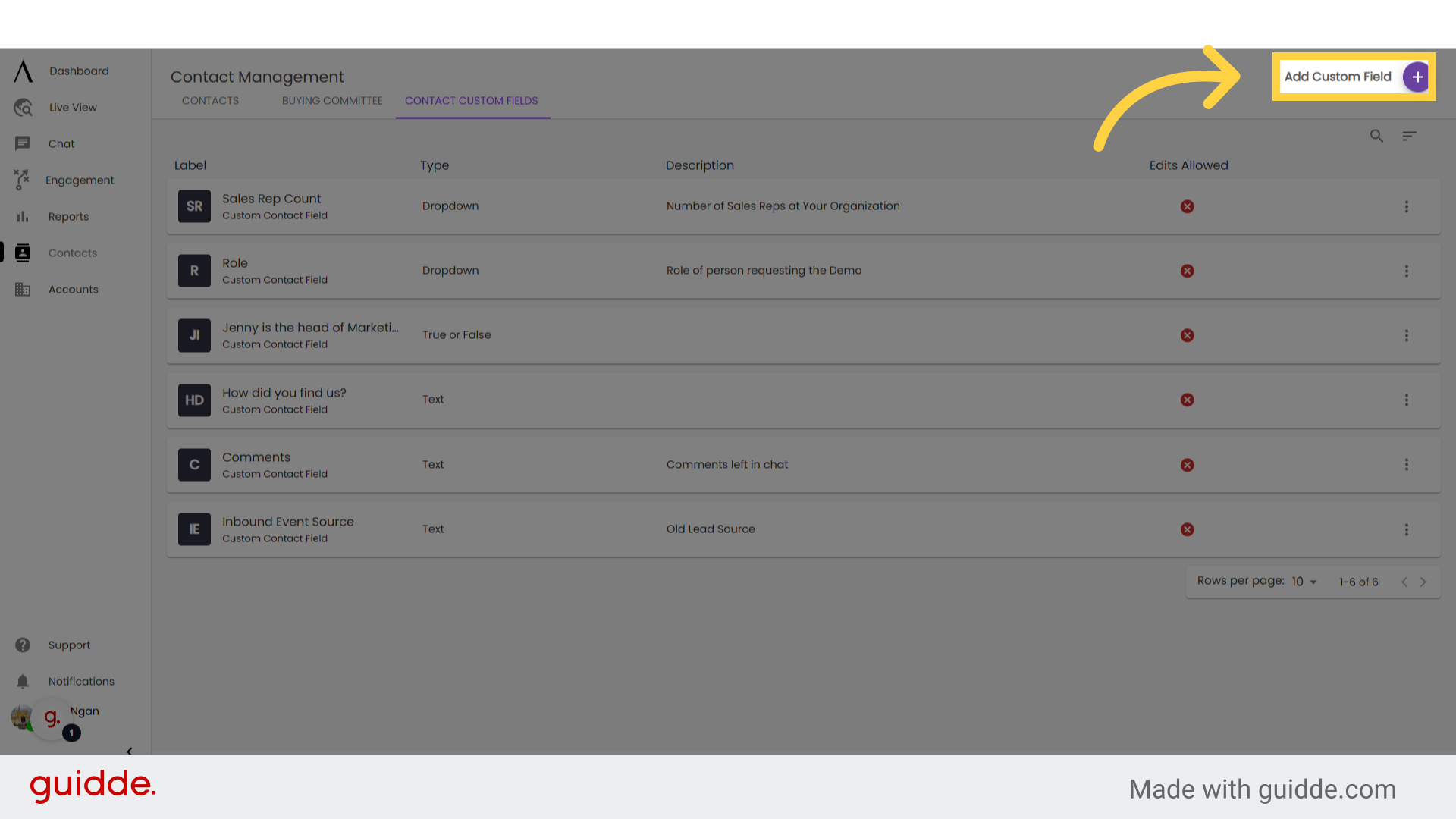 Custom Contact Fields - Signals Help Docs