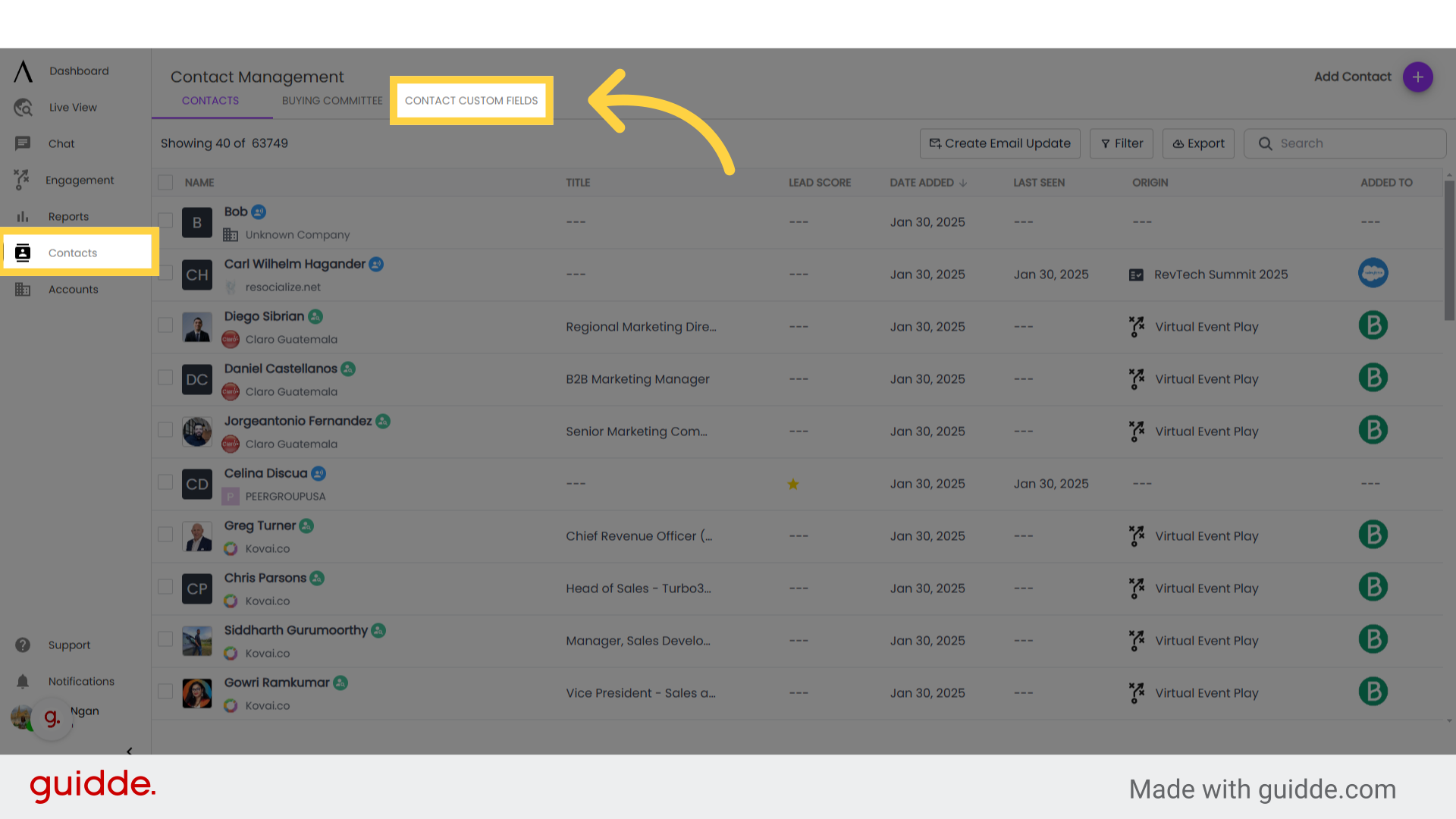 Custom Contact Fields - Signals Help Docs