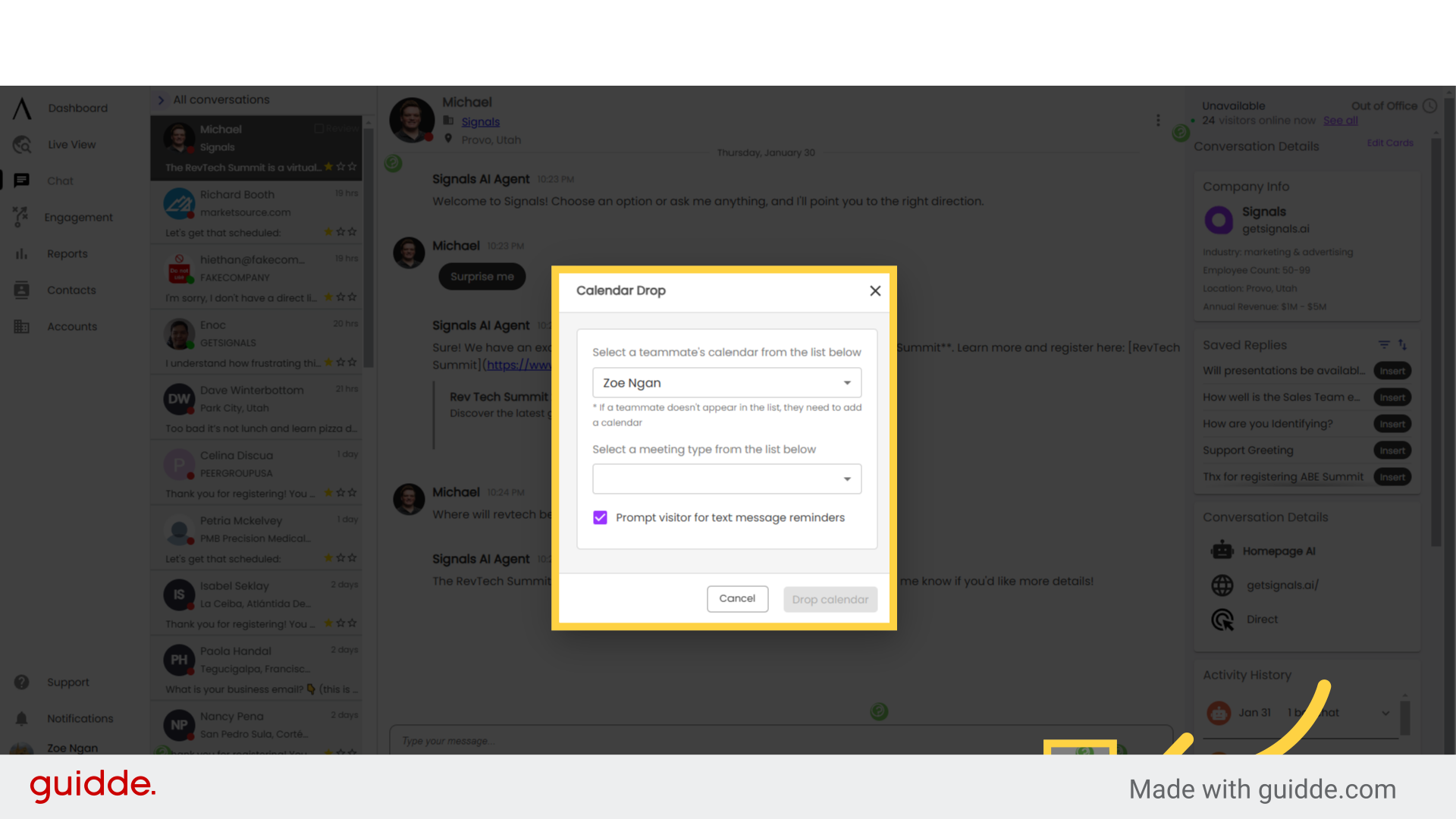 Meeting Types - Signals Help Docs
