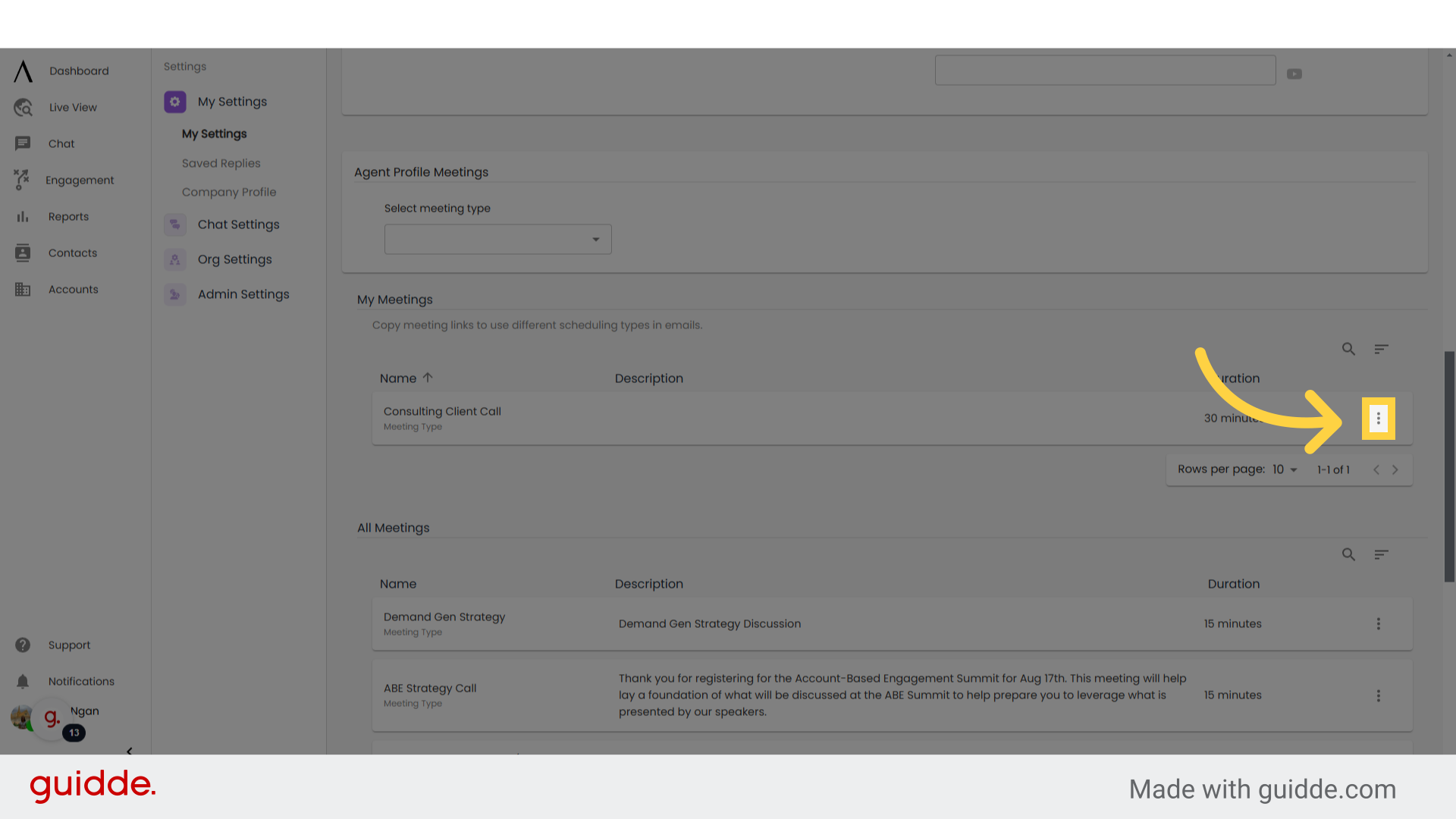 My Profile - Signals Help Docs