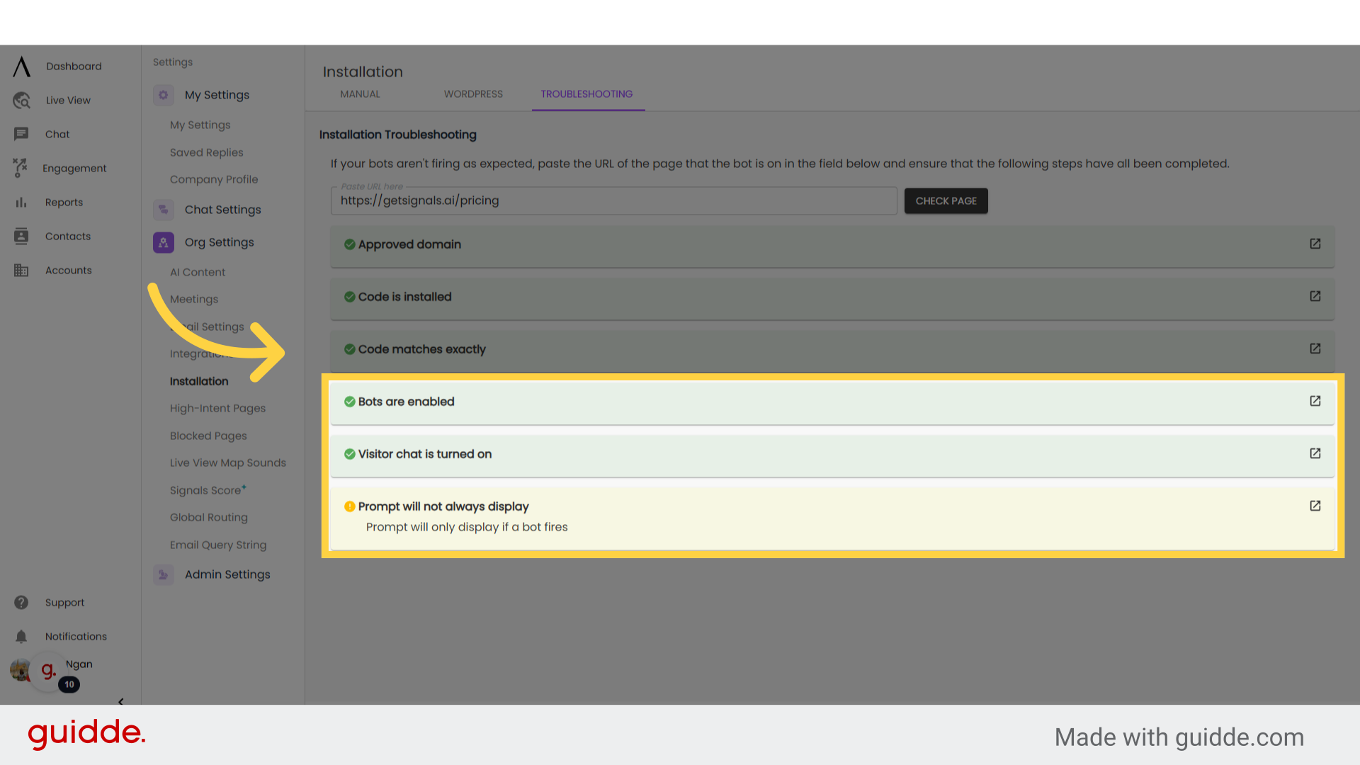 Installation Troubleshooting - Signals Help Docs