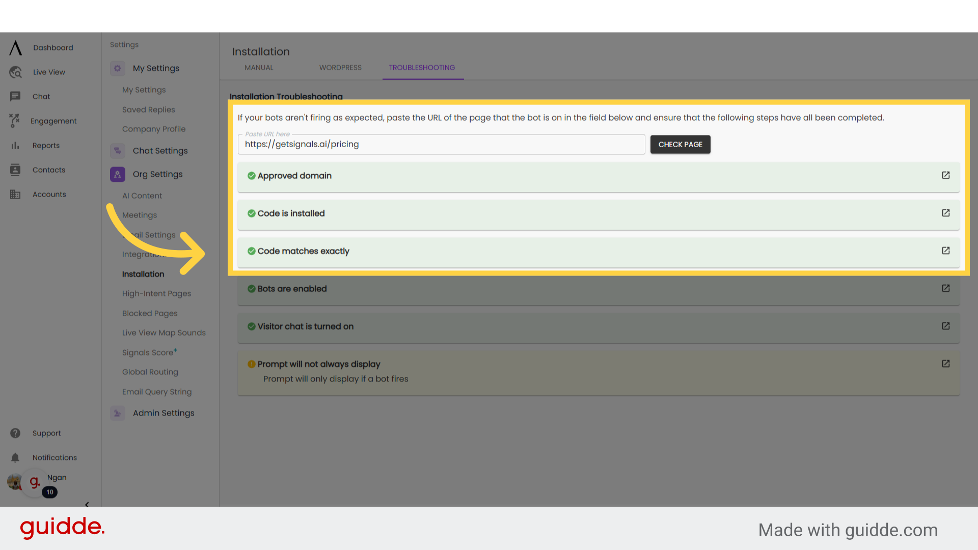 Installation Troubleshooting - Signals Help Docs