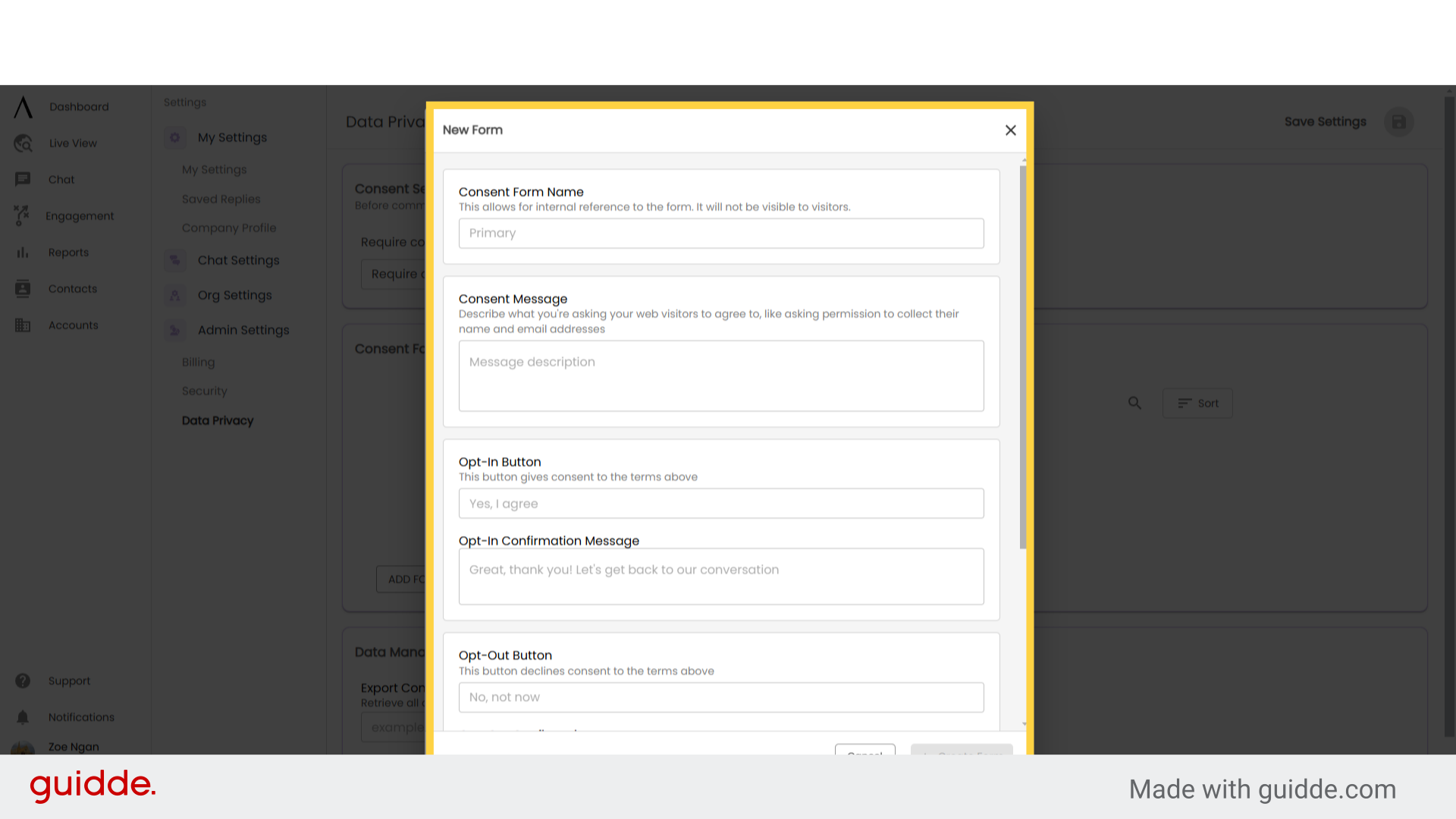 Admin Security and Data Privacy - Signals Help Docs