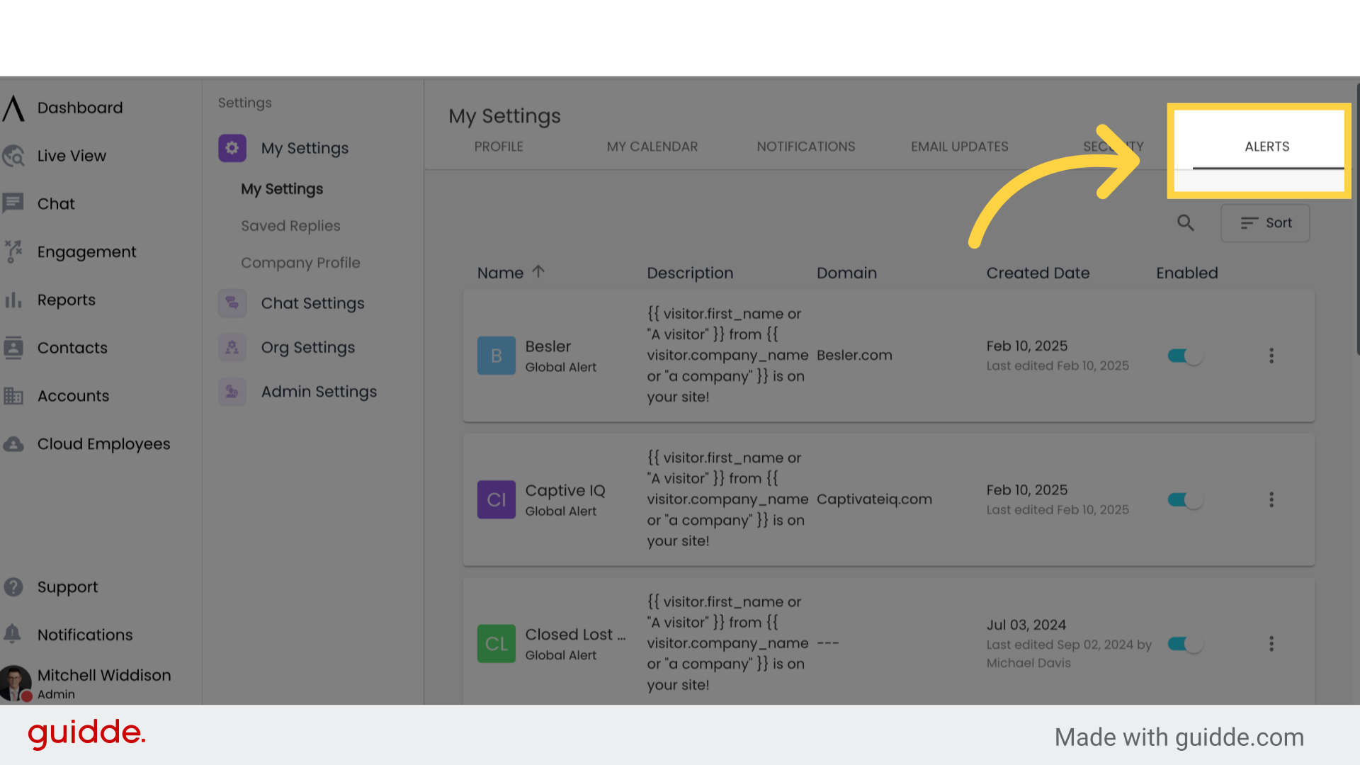 Notifications/Updates, Security and Alerts - Signals Help Docs
