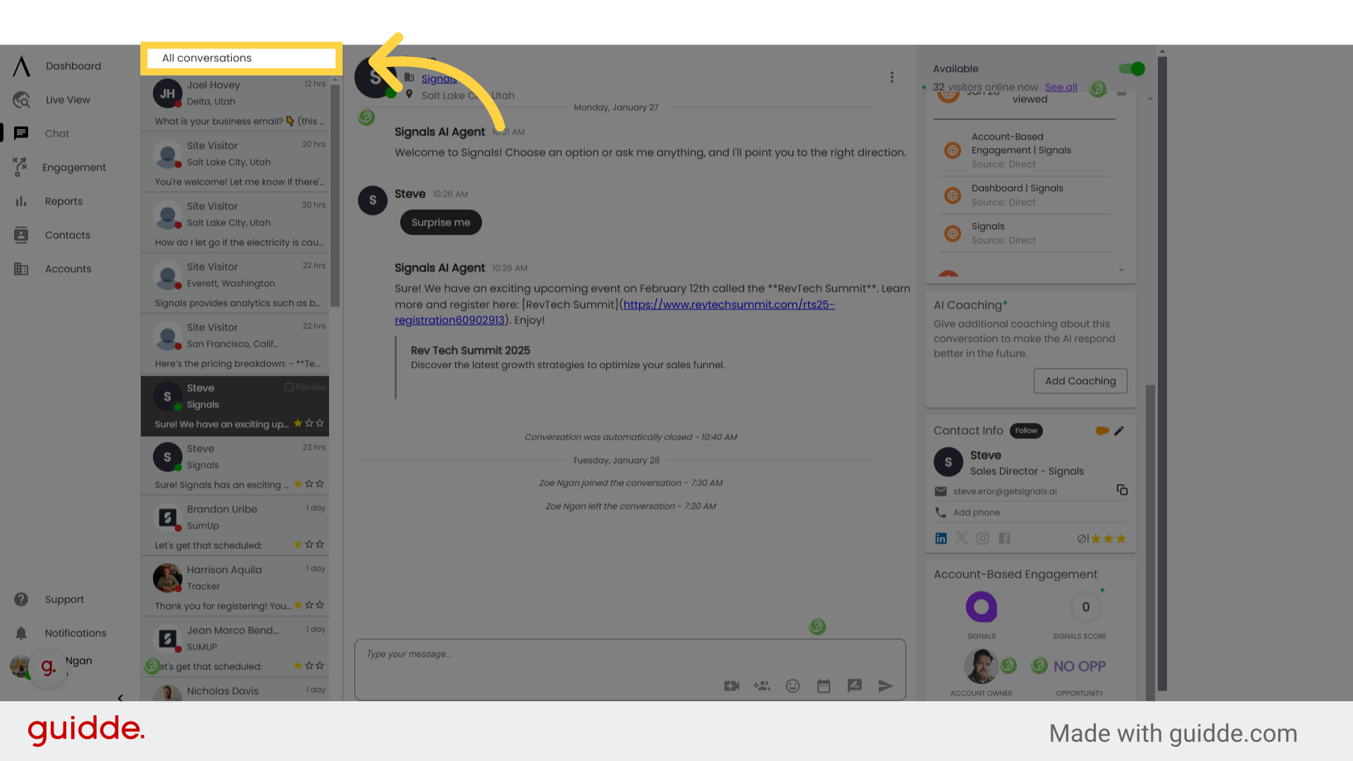 Organizing Chats - Signals Help Docs