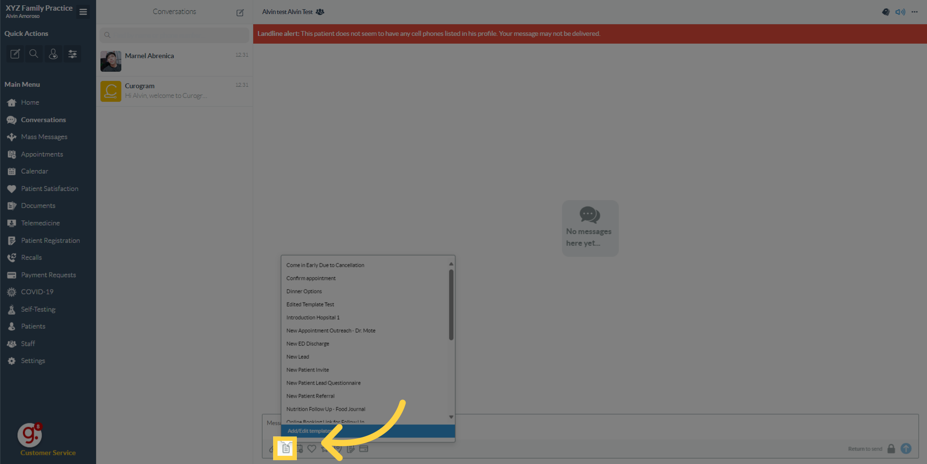 Create a Custom Message Template