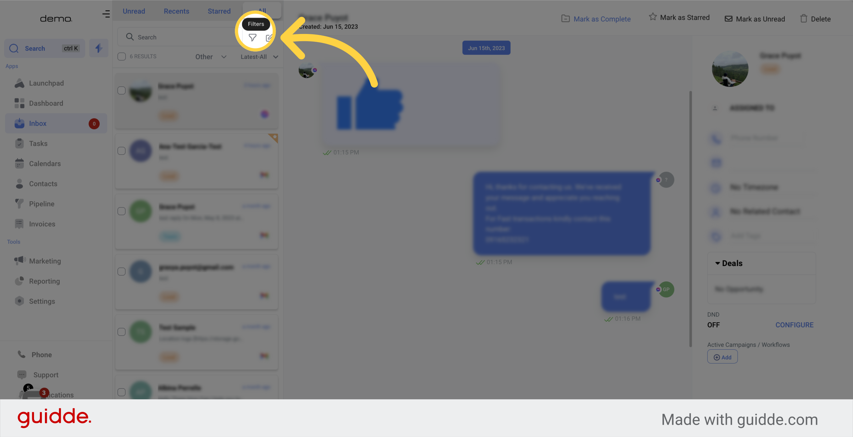Quick Filter Button How to Easily Access Your Chats with Quick Filters Buttons in Your CRM ...