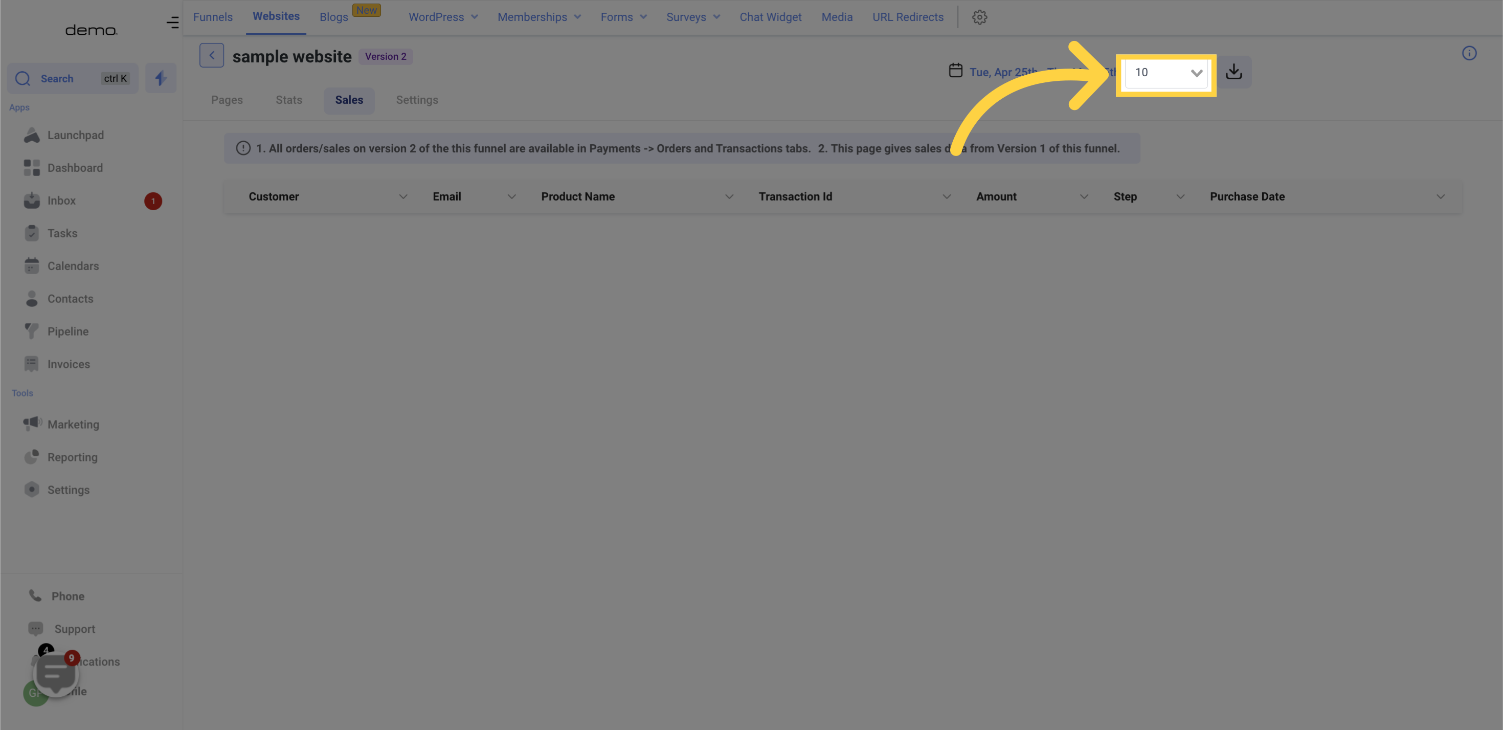 how-to-use-website-sales-tab-genie-ai