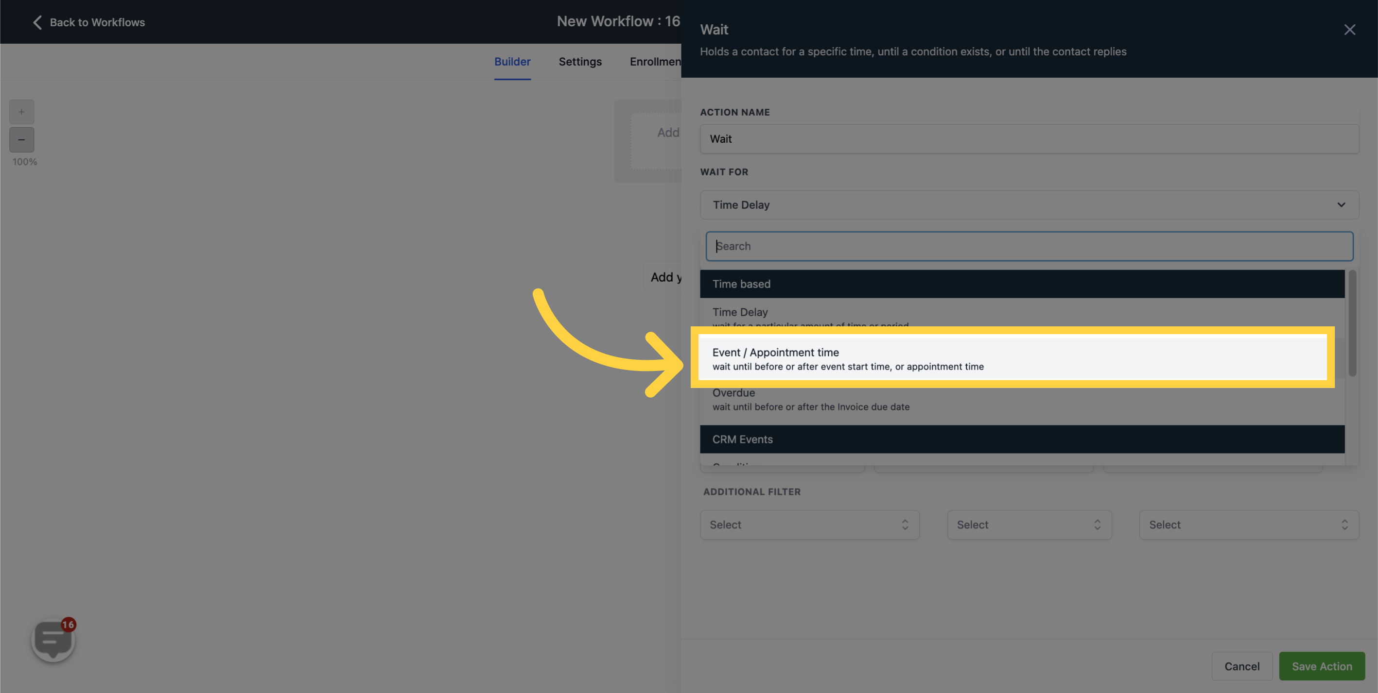 Conditions and workflow actions how to use wait maven hq