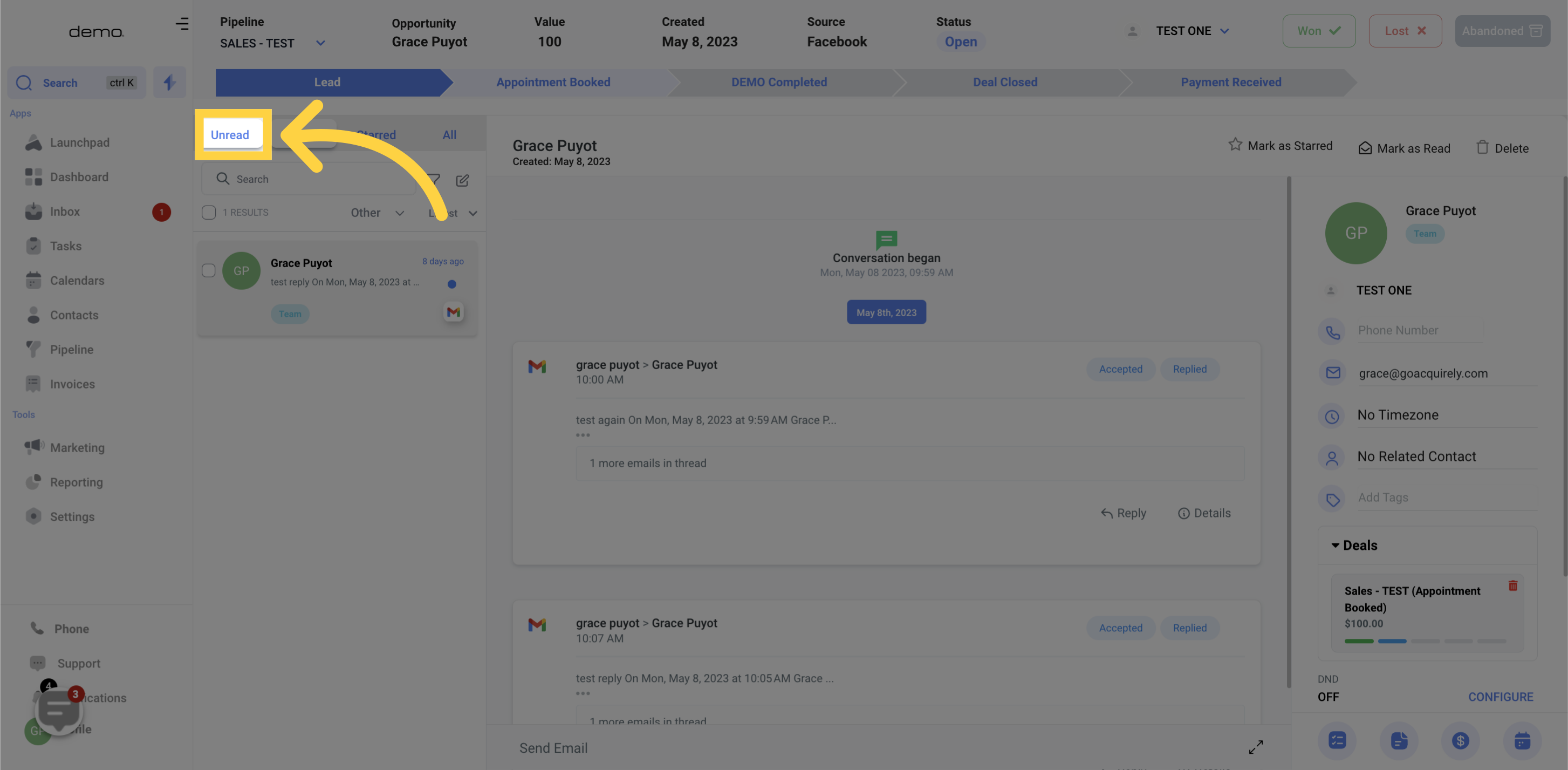 message-filters-aesthetix-crm