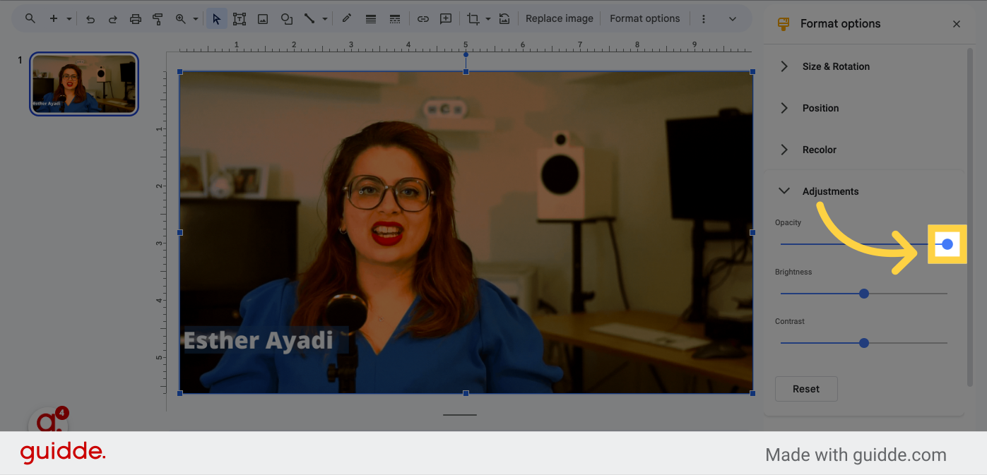 How to make an image transparent in Google Slides - Guidde | Gallery