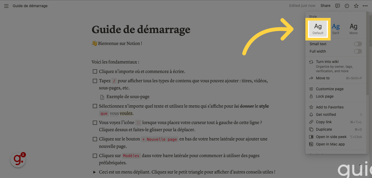 how-to-change-the-font-in-notion-guidde-gallery