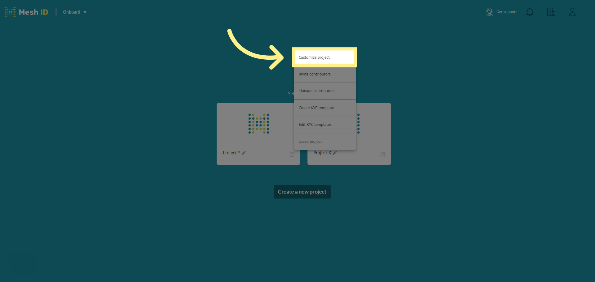 Customizing project branding – Mesh ID Support