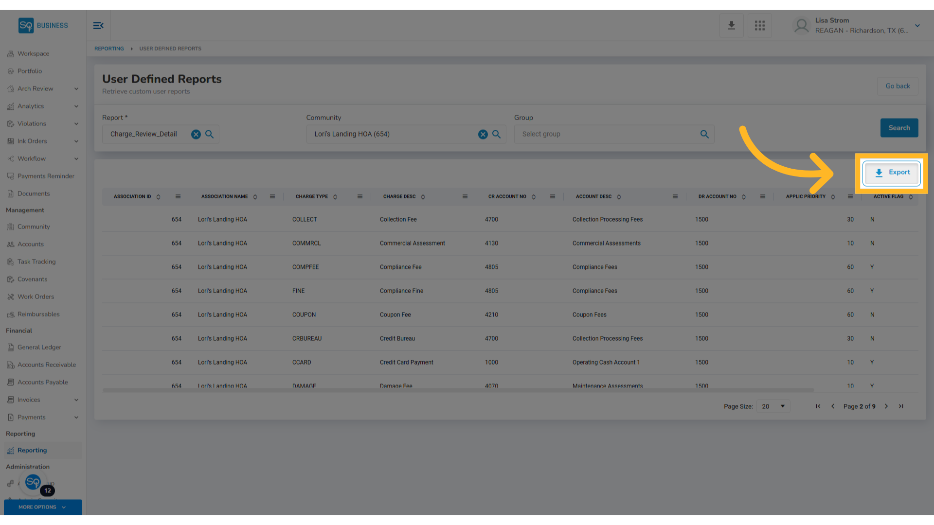 TownSq Business - Accounting - User Defined Reports