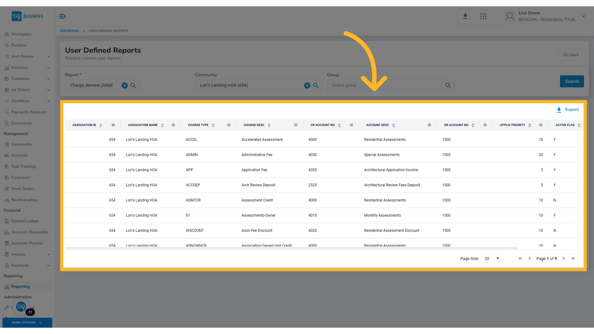 TownSq Business - Accounting - User Defined Reports
