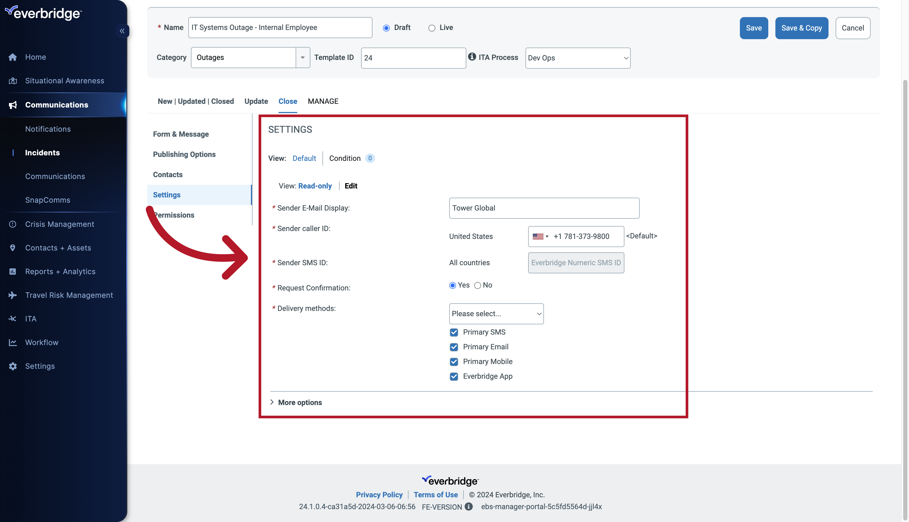 EBS: Creating an Incident Template – Everbridge