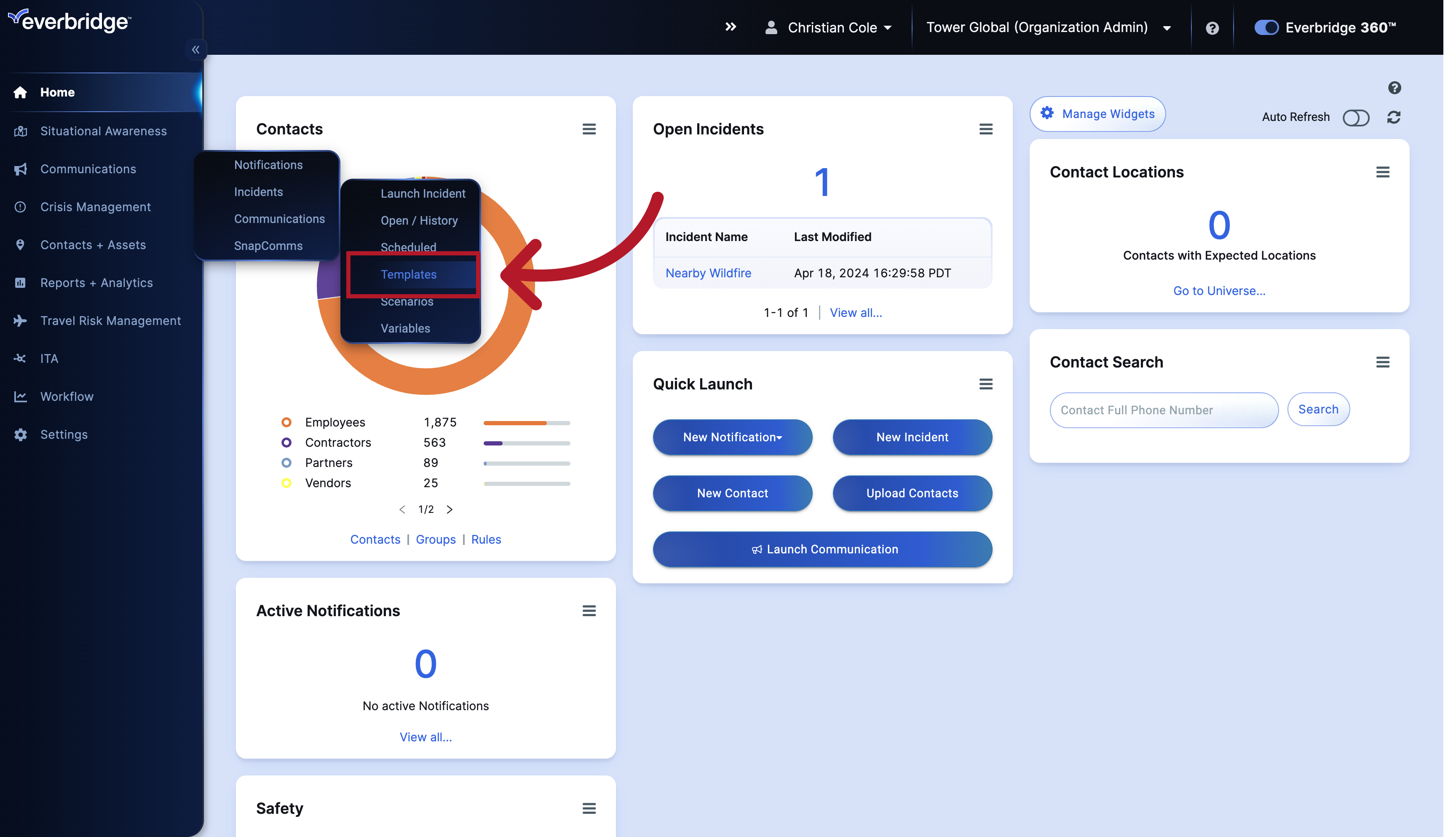 EBS: Creating an Incident Template – Everbridge