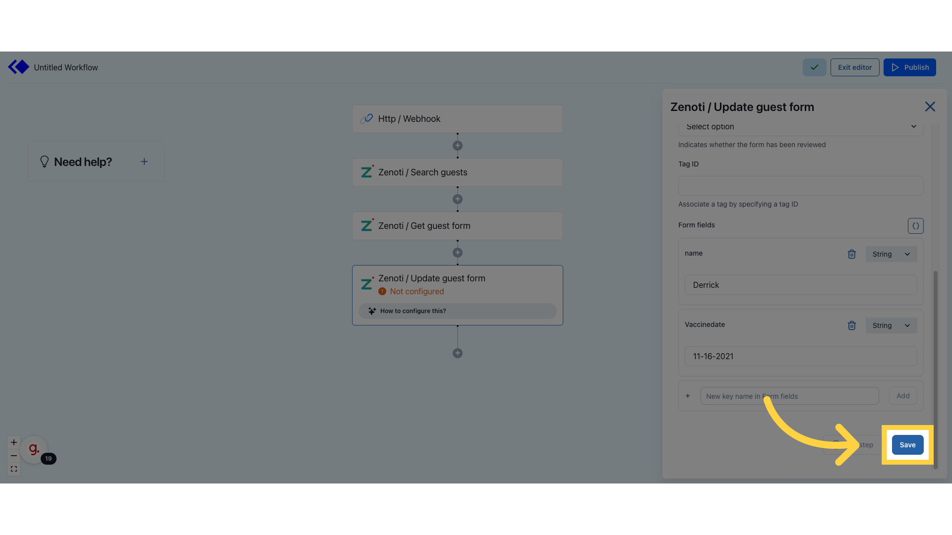 How to identify and update guest form fields in Zenoti – Keragon