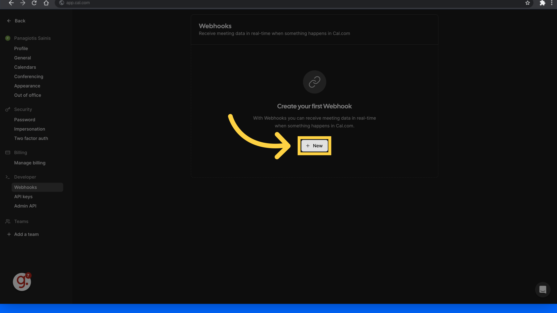 How to configure a Cal.com webhook – Keragon