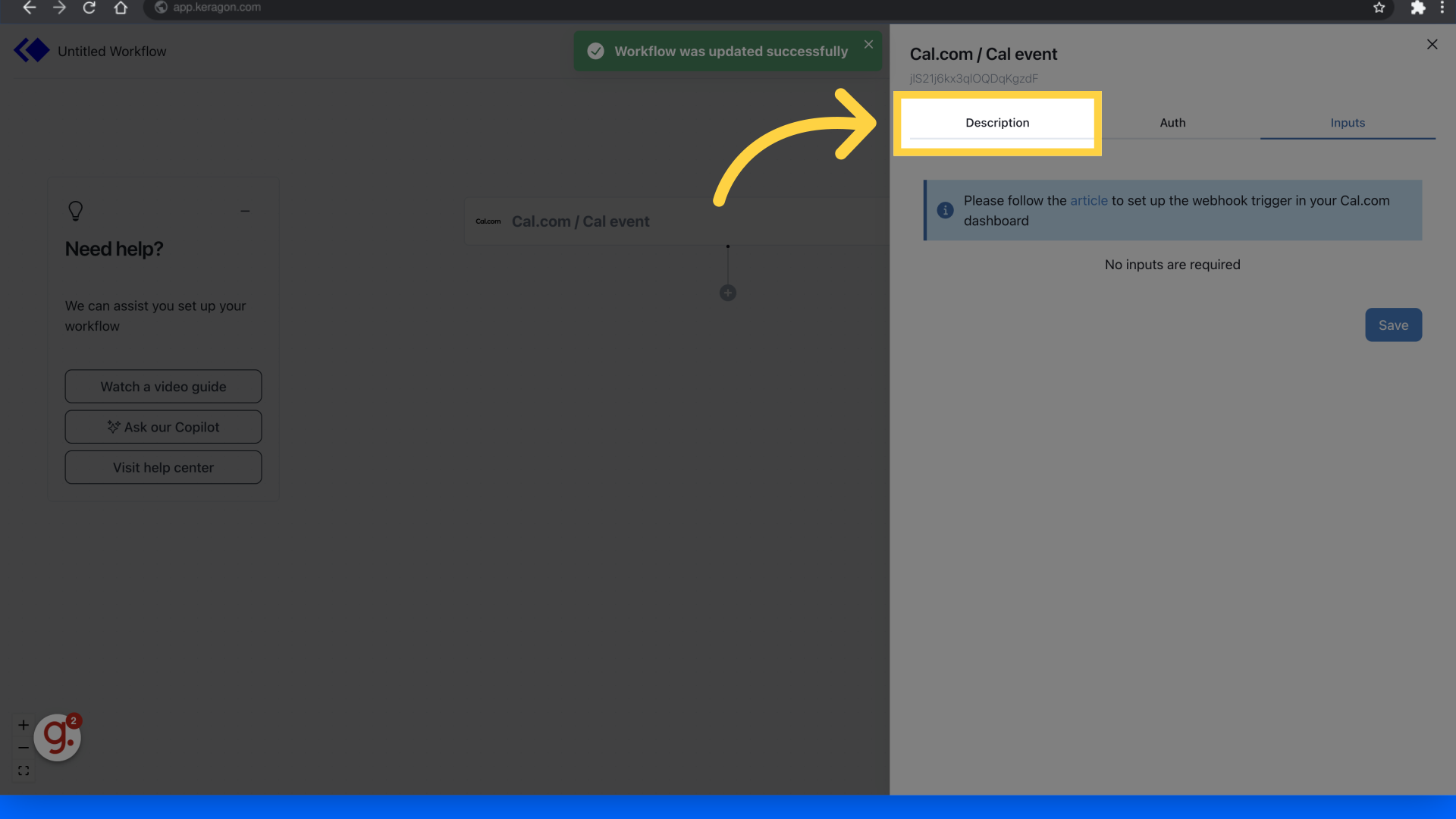 How to configure a Cal.com webhook – Keragon
