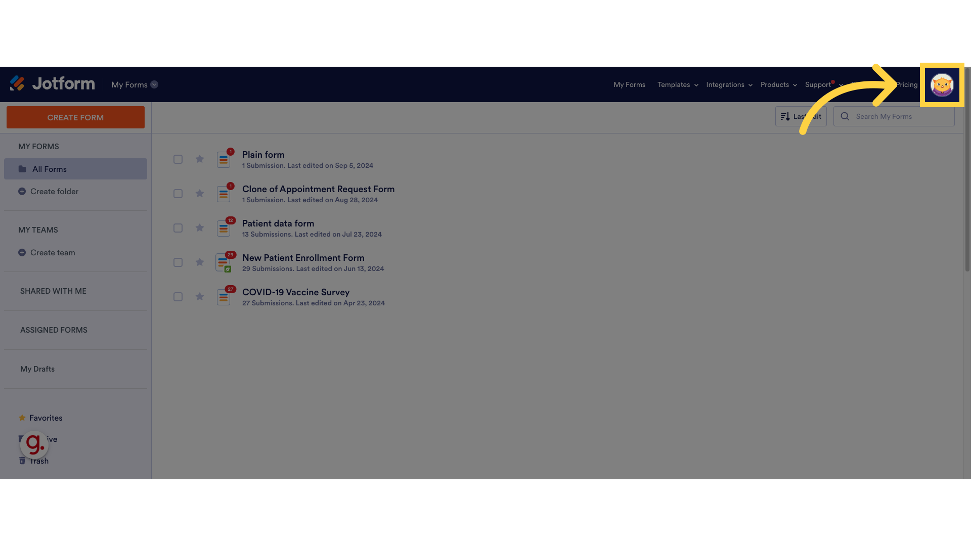 How to find your API key in Jotform – Keragon