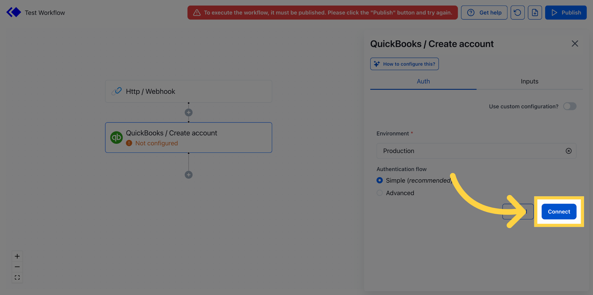 How to connect a QuickBooks Account through Keragon Dashboard – Keragon