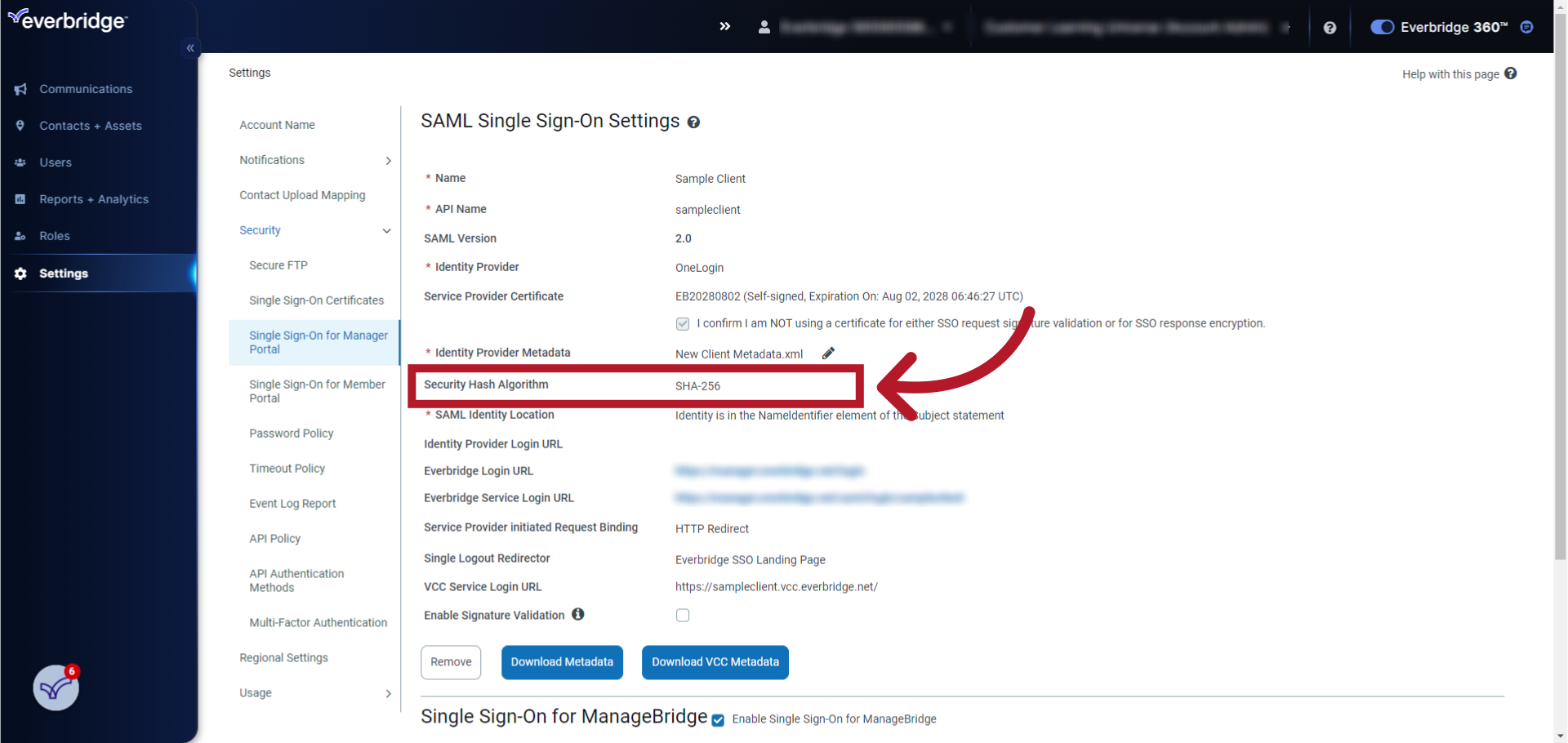 EBS Configuring Single SignOn (SSO) for Use With the Everbridge