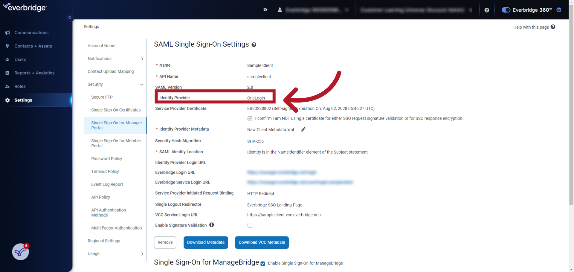 EBS Configuring Single SignOn (SSO) for Use With the Everbridge