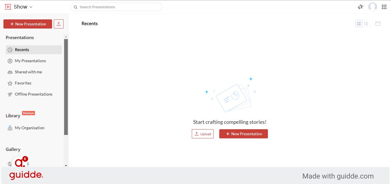 How to design professional slides on ZOHO - Guidde | Gallery