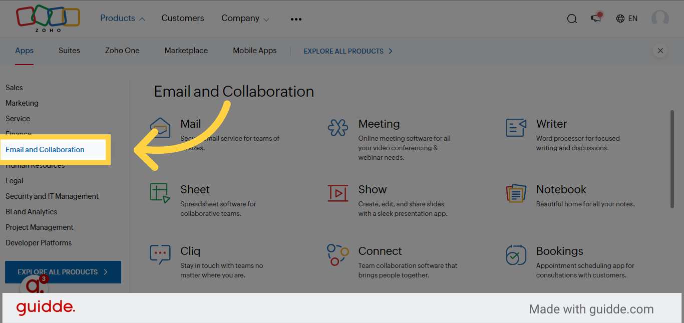 How to design professional slides on ZOHO - Guidde | Gallery