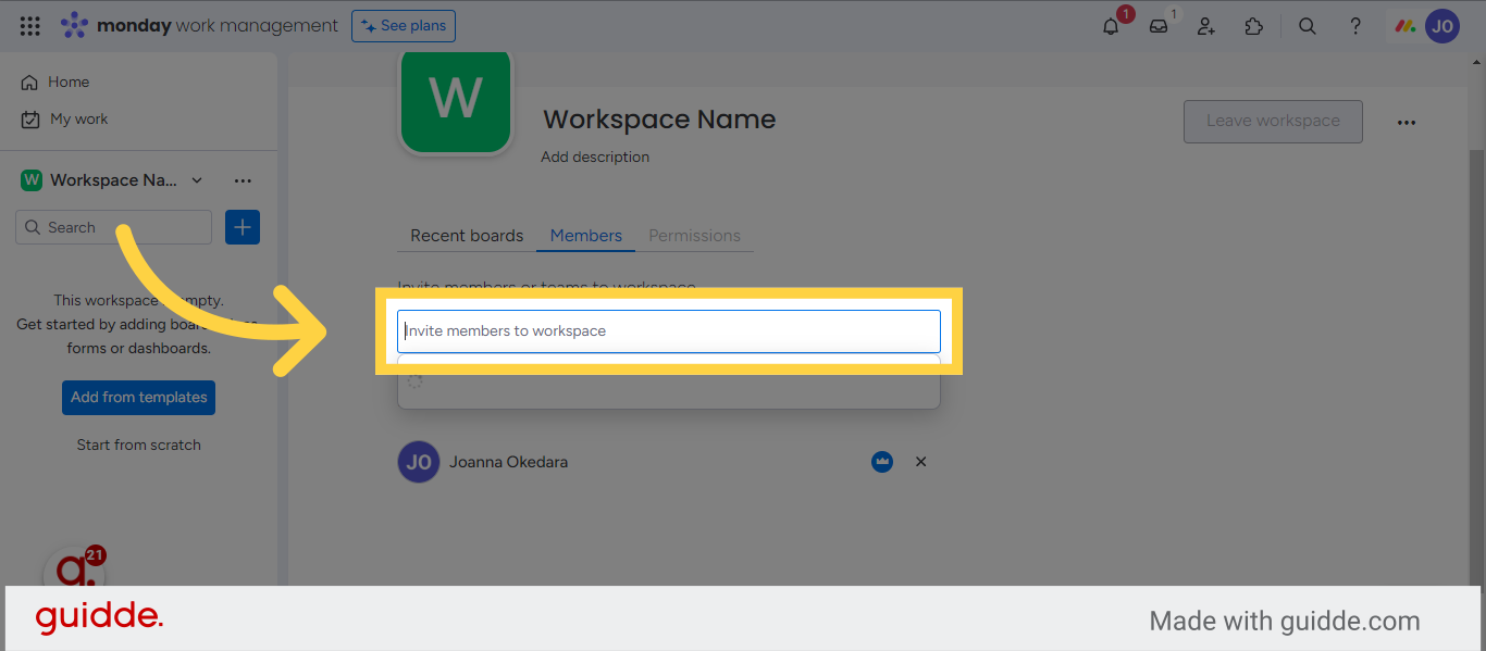 How to Add Workspace to Monday.com - Guidde | Gallery