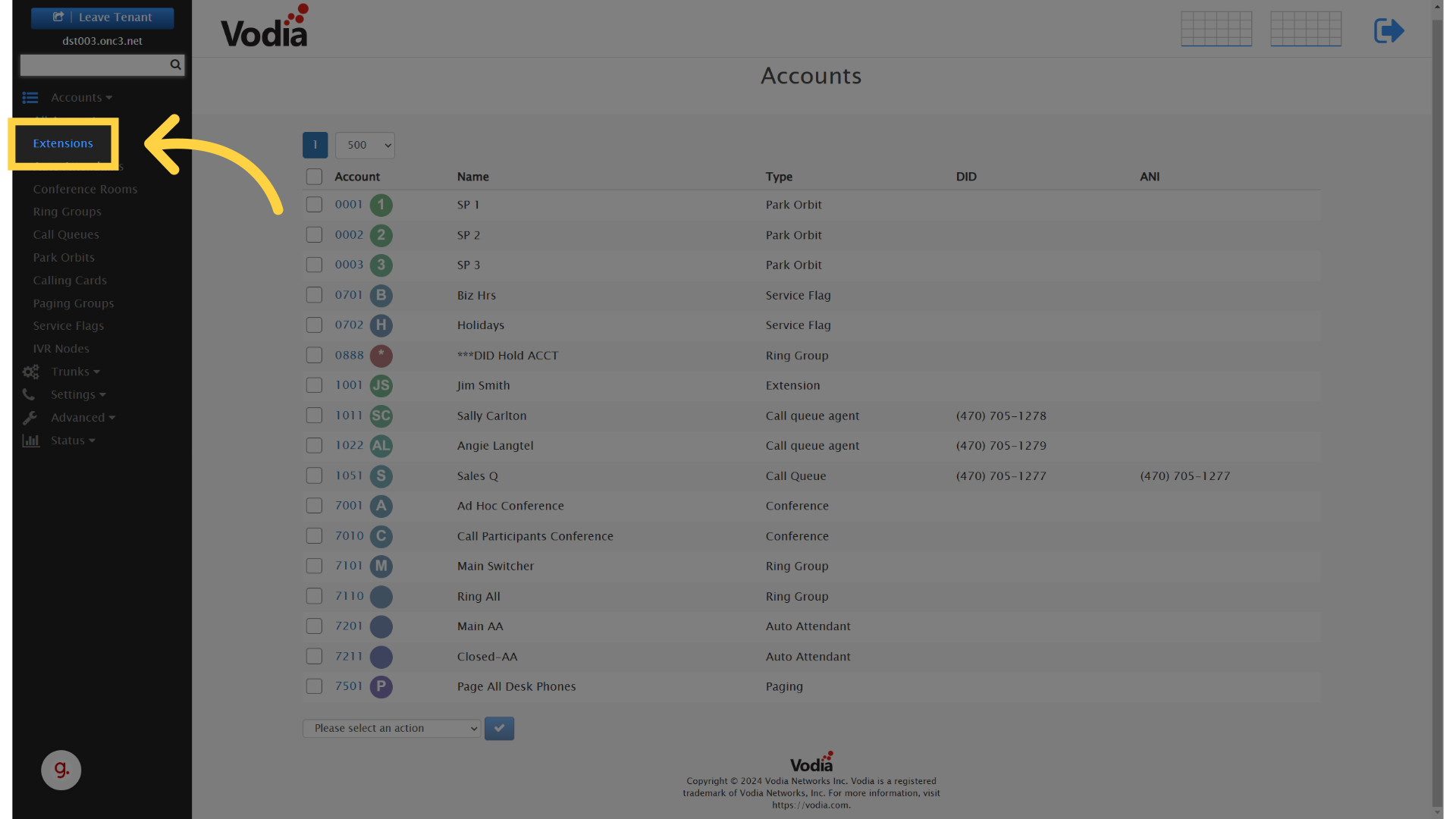 Vodia Quick Guide - Account Type Overview