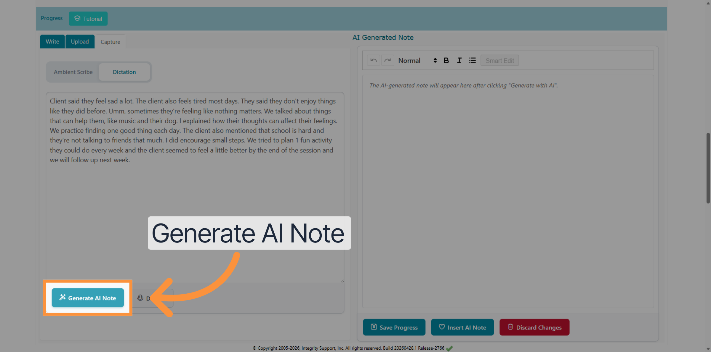 Recap Ai Notes AI Progress Note Capture Method: Dictate – Checkpoint EHR