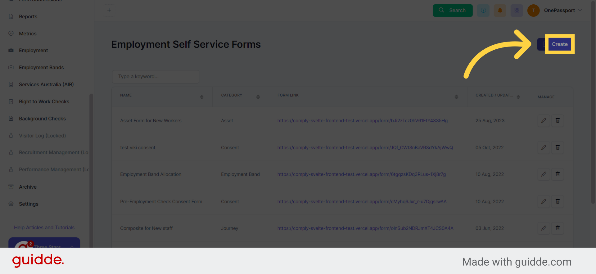 Creating A Consent Form Onepassport
