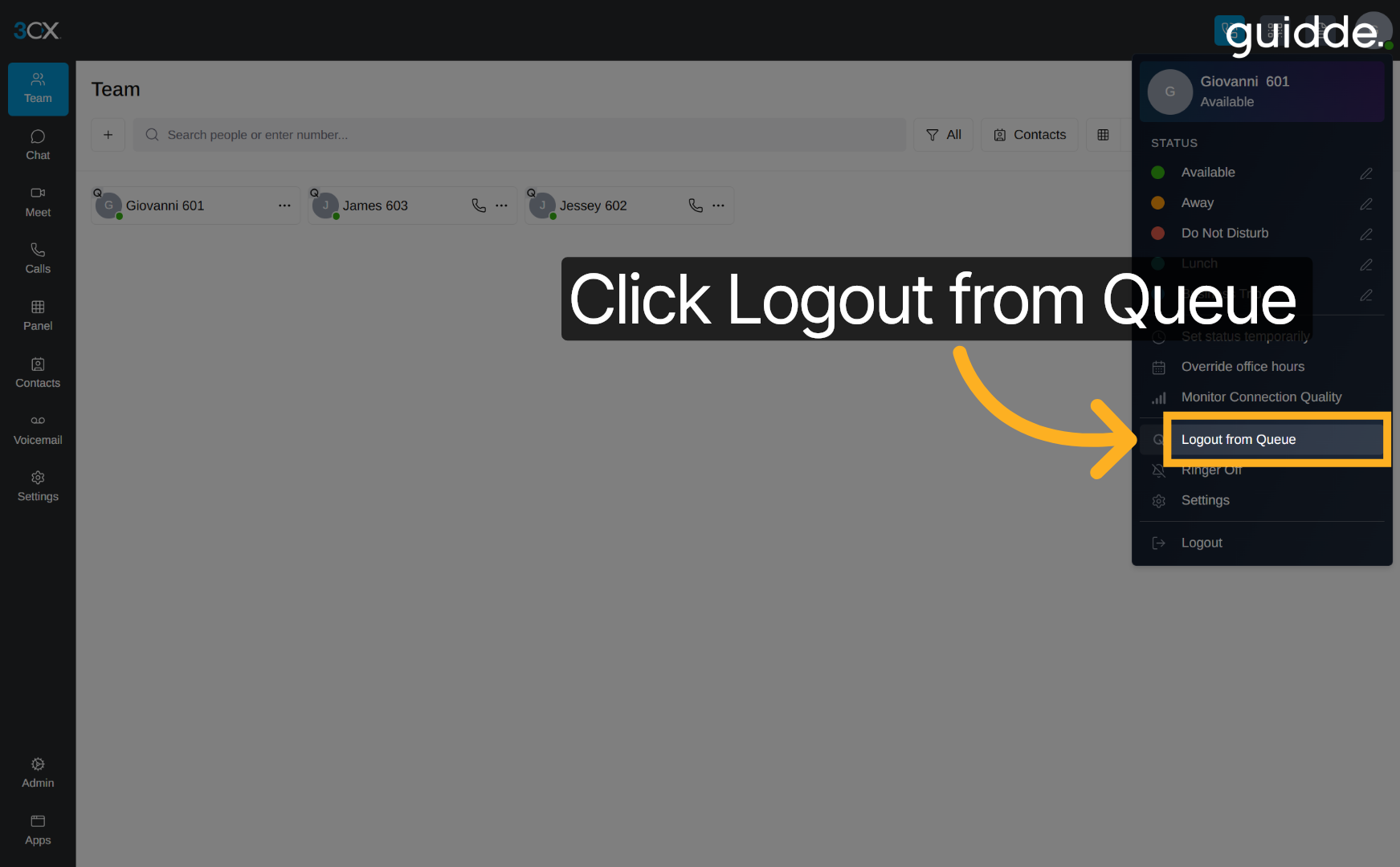 Web App - Managing Queue Status in 3CX : Aatrox Communications
