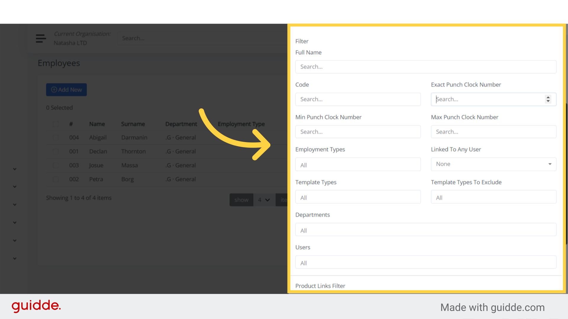 Sort and Filter Information - bitKode