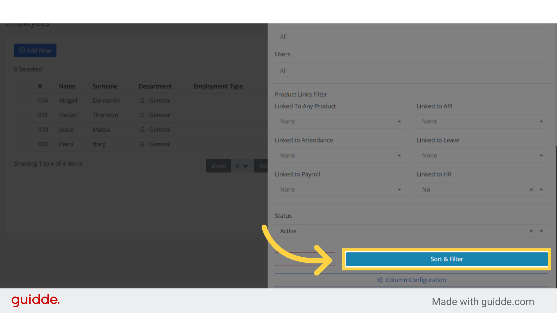 Sort and Filter Information - bitKode