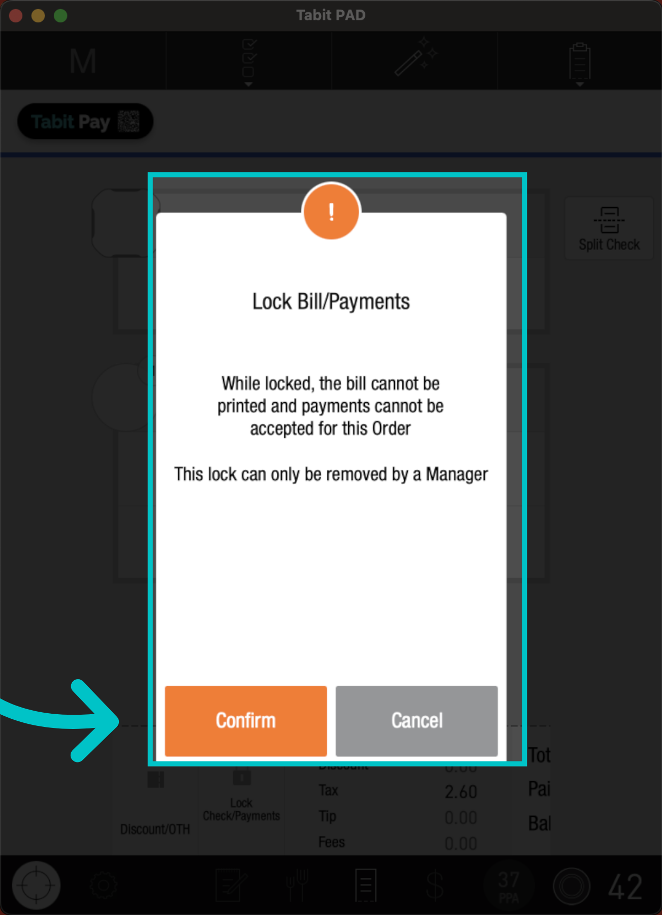 How to lock or unlock payments – Tabit Help Center