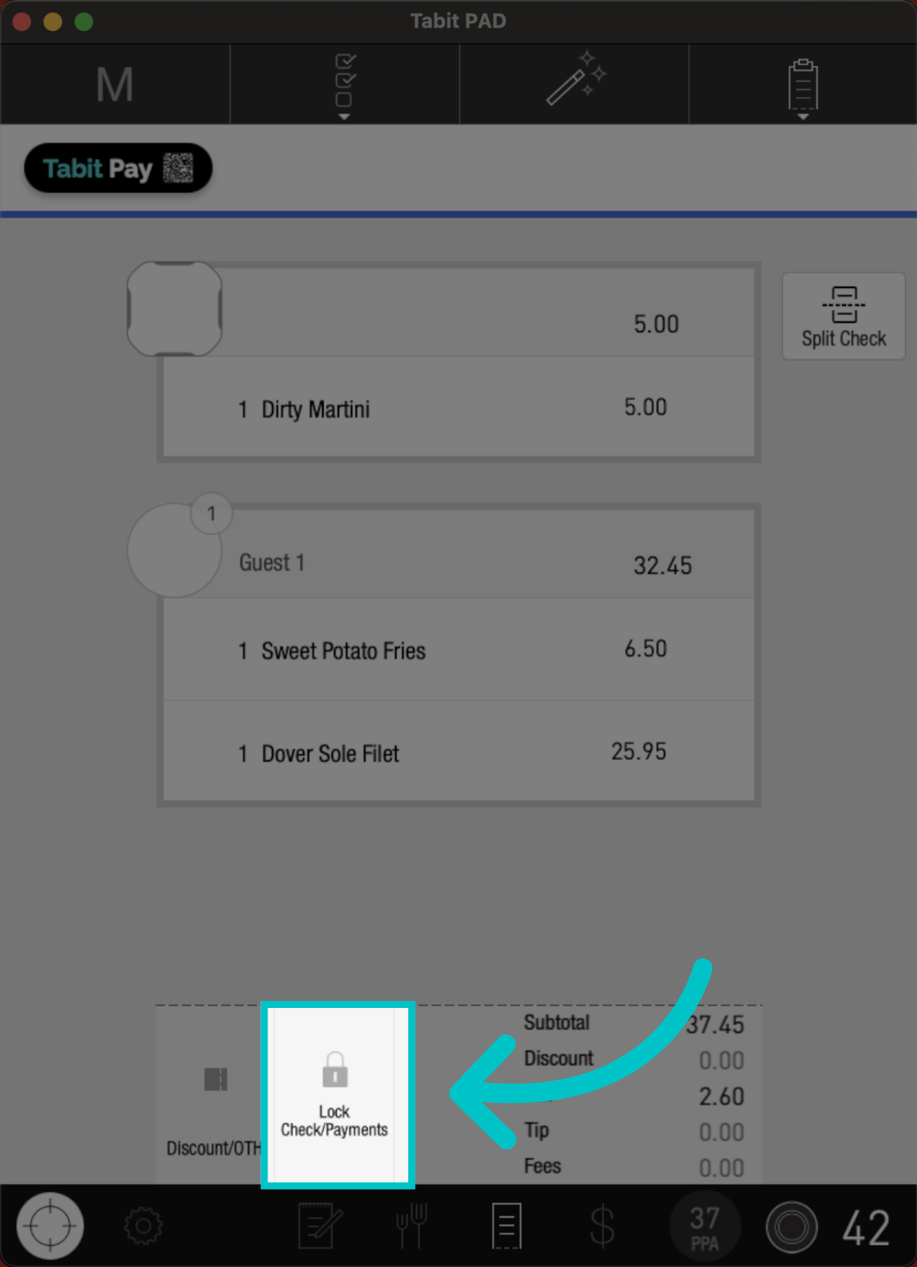 How to lock or unlock payments – Tabit Help Center