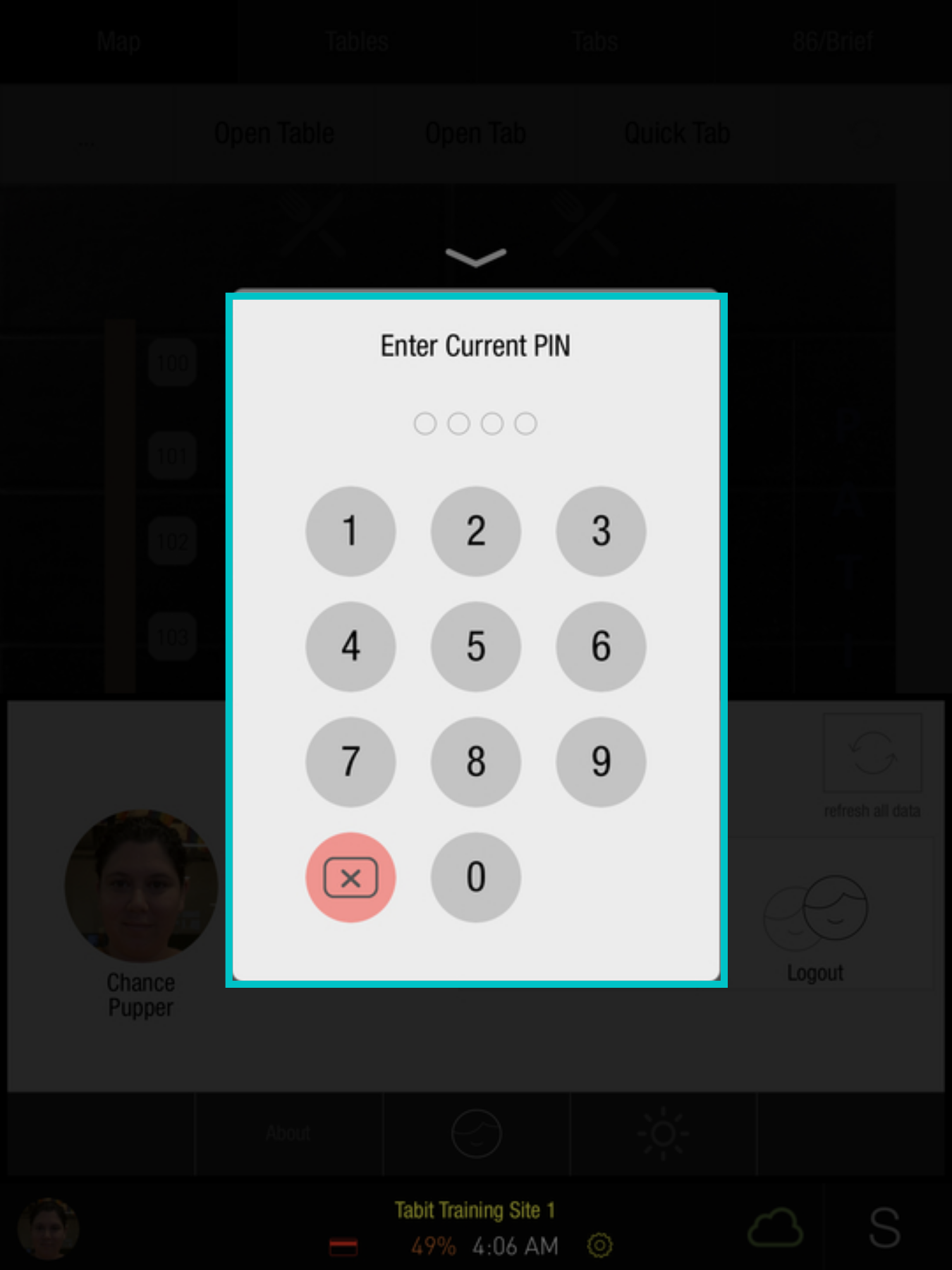 Enter Current Pin Code Changing a user PIN code on the PAD – Tabit Help Center